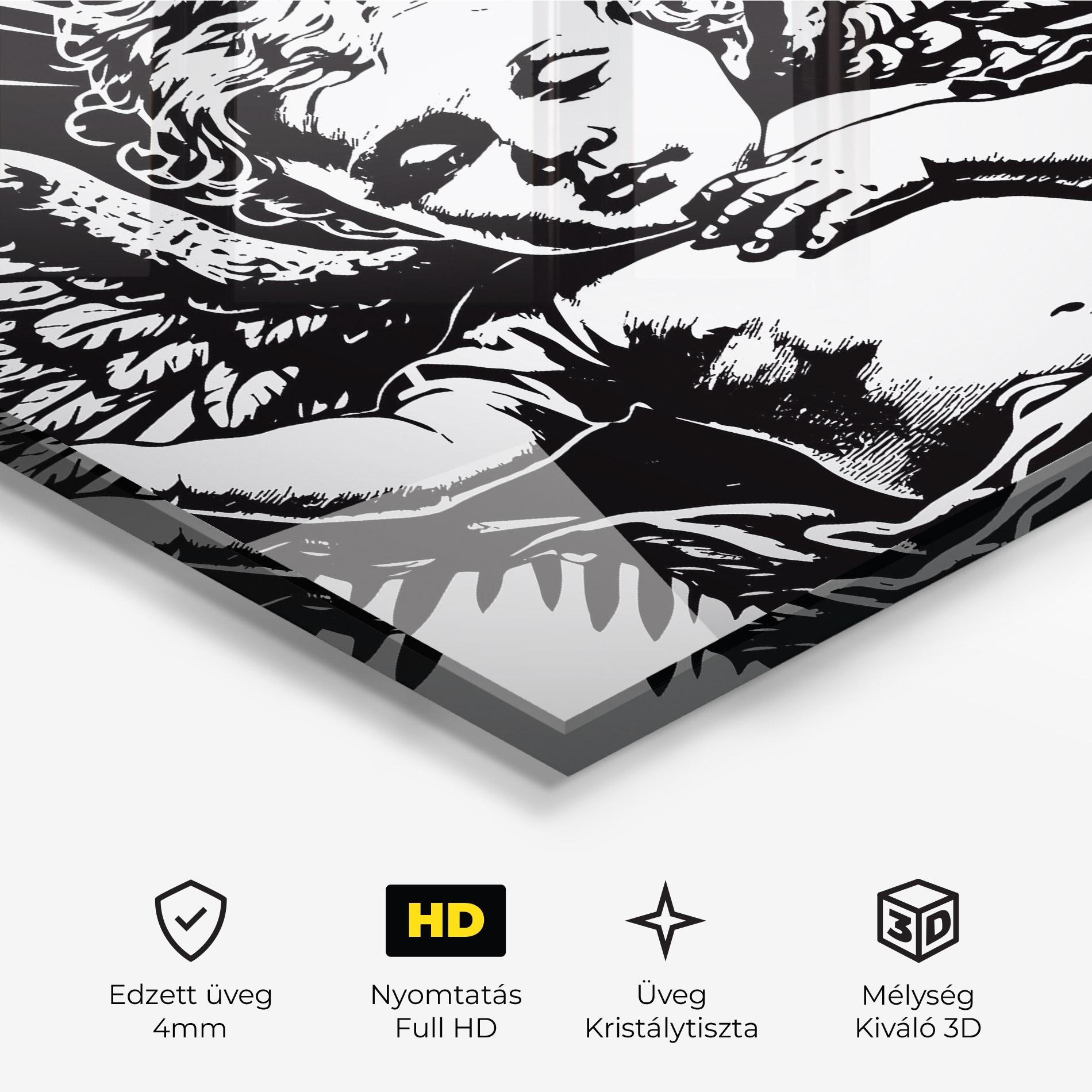 Üvegkép Closed Eye Angel mockup 3