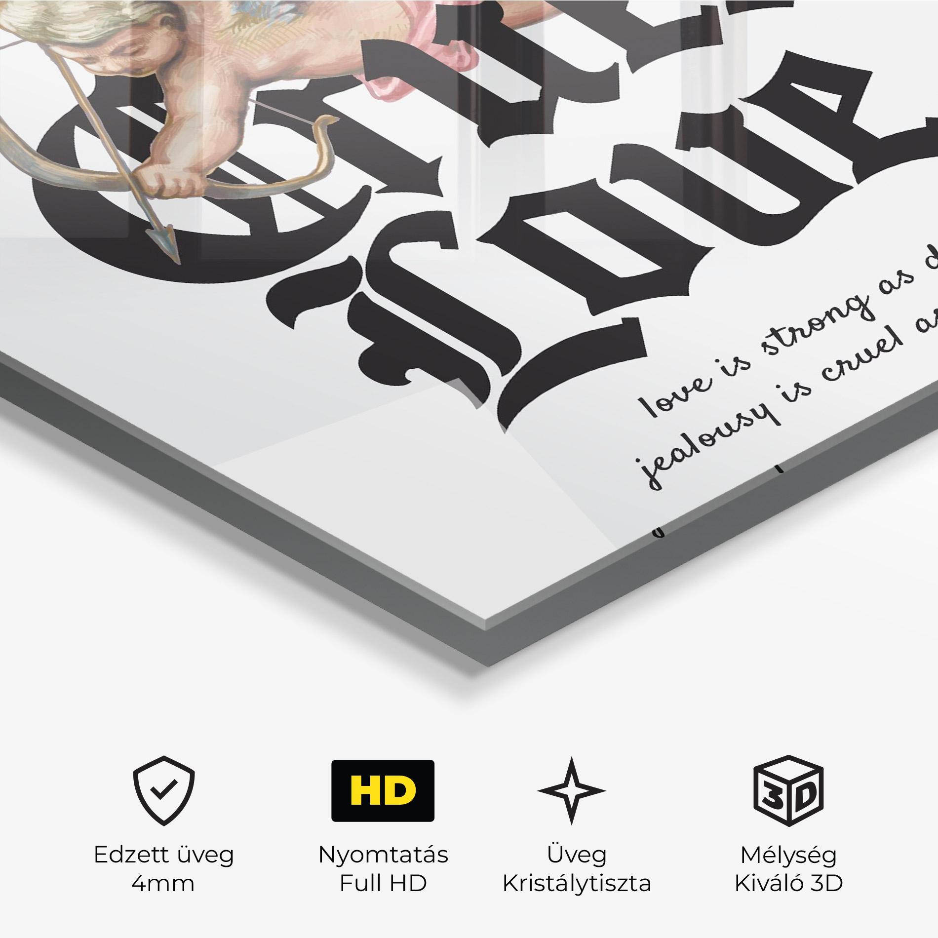 Üvegkép Cruel Love mockup 3