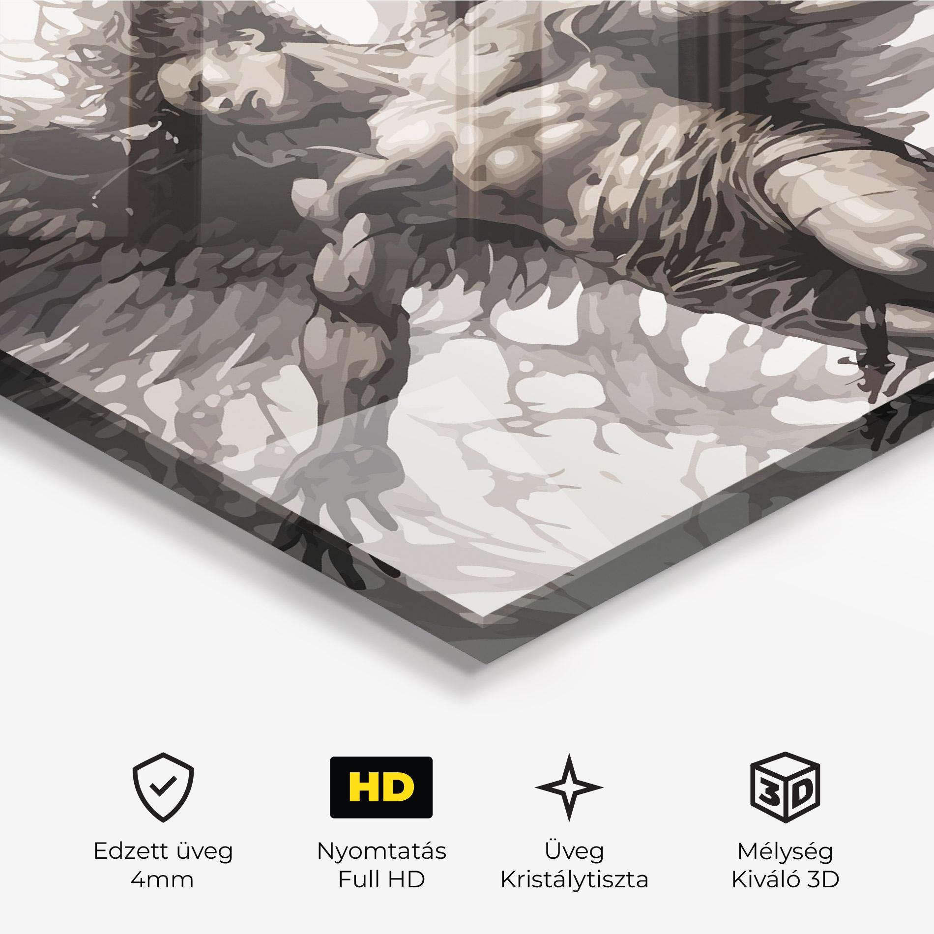Üvegkép Falling Angel mockup 3