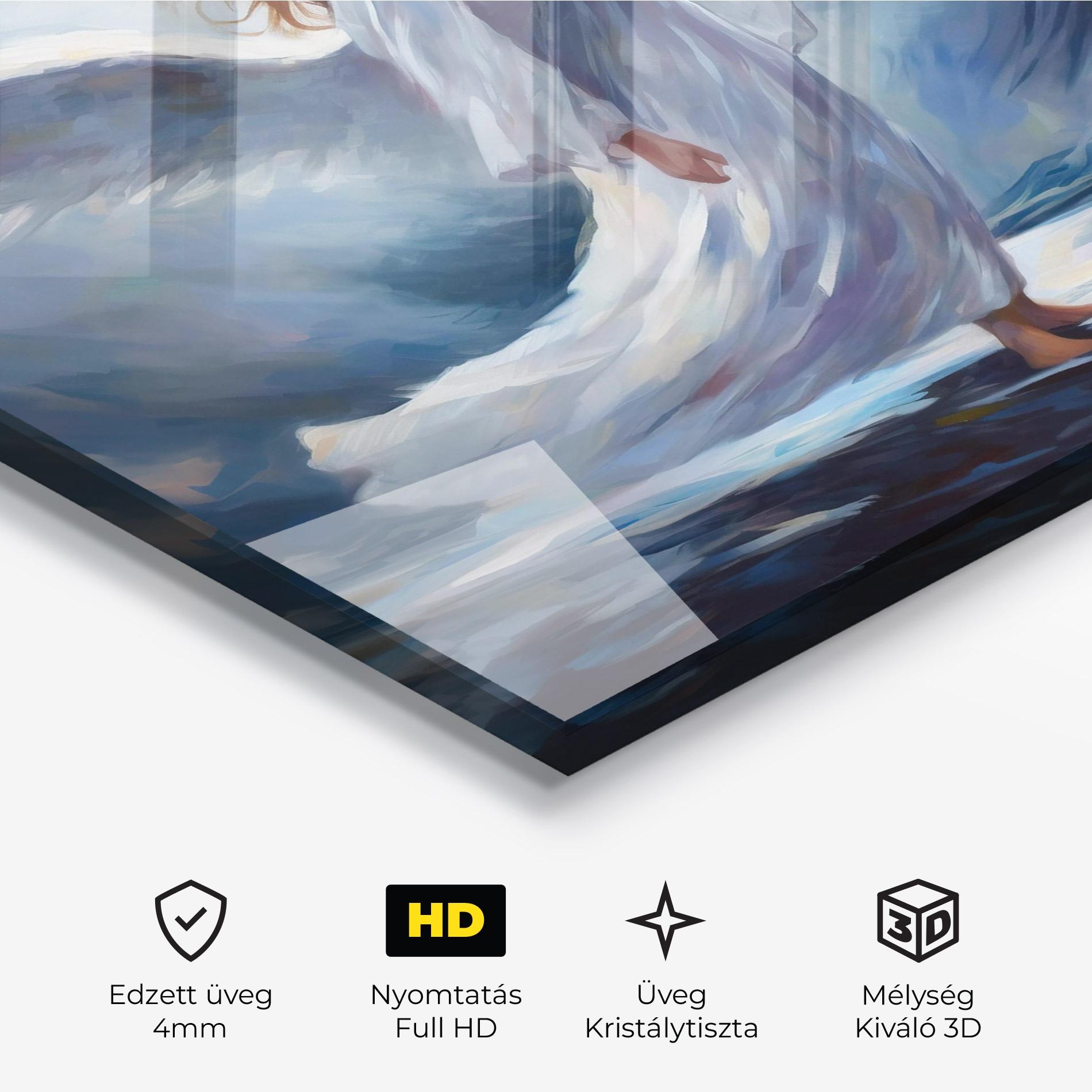 Üvegkép Wind Angel Woman mockup 3