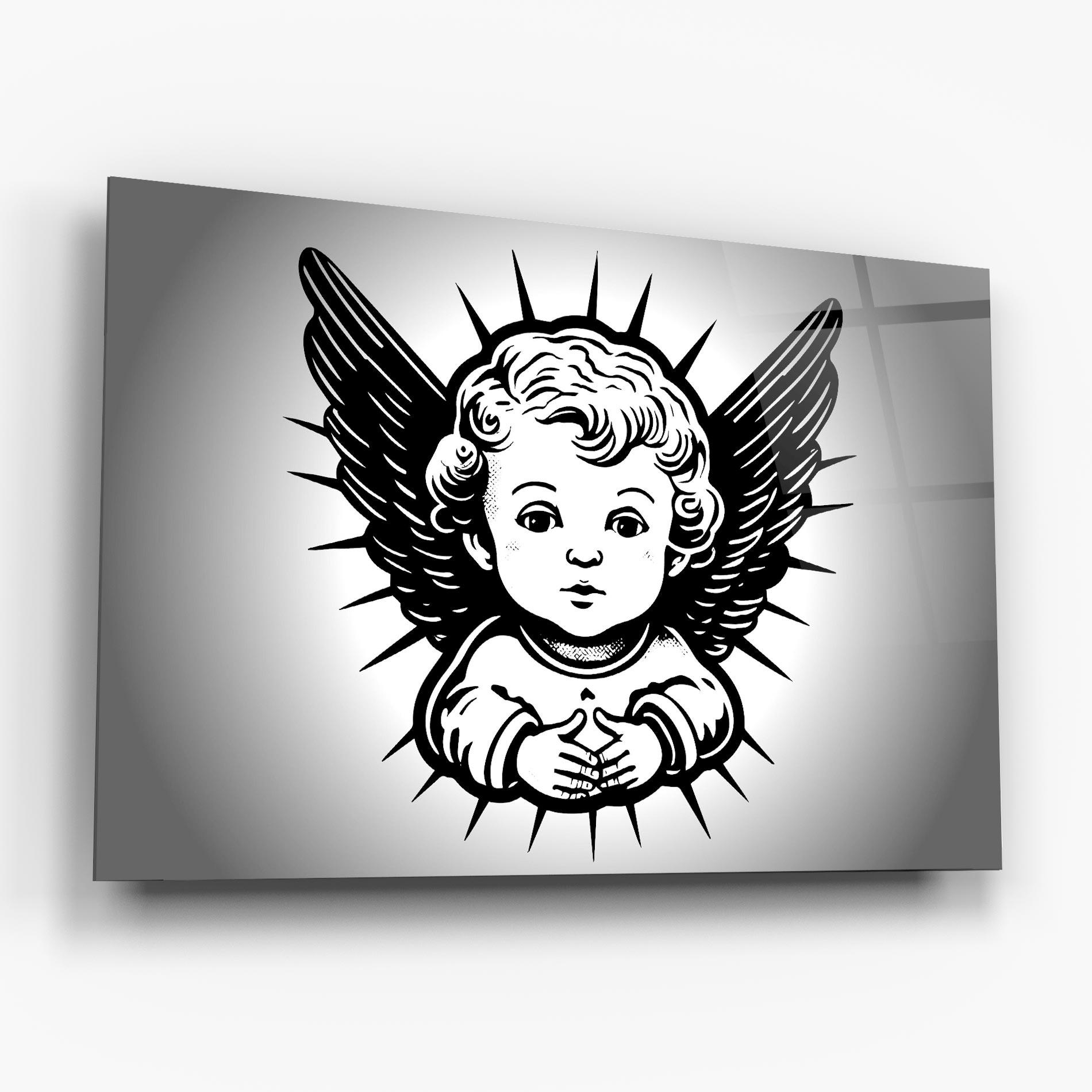 Üvegkép Angel Small Wings mockup 6