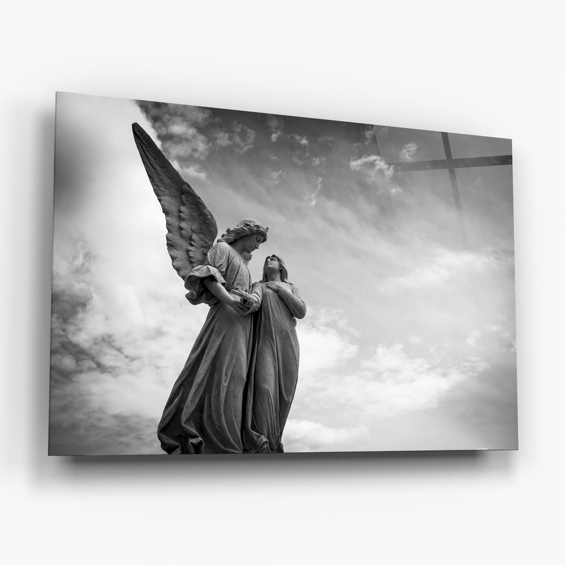 Üvegkép Grey Stone Angels mockup 6