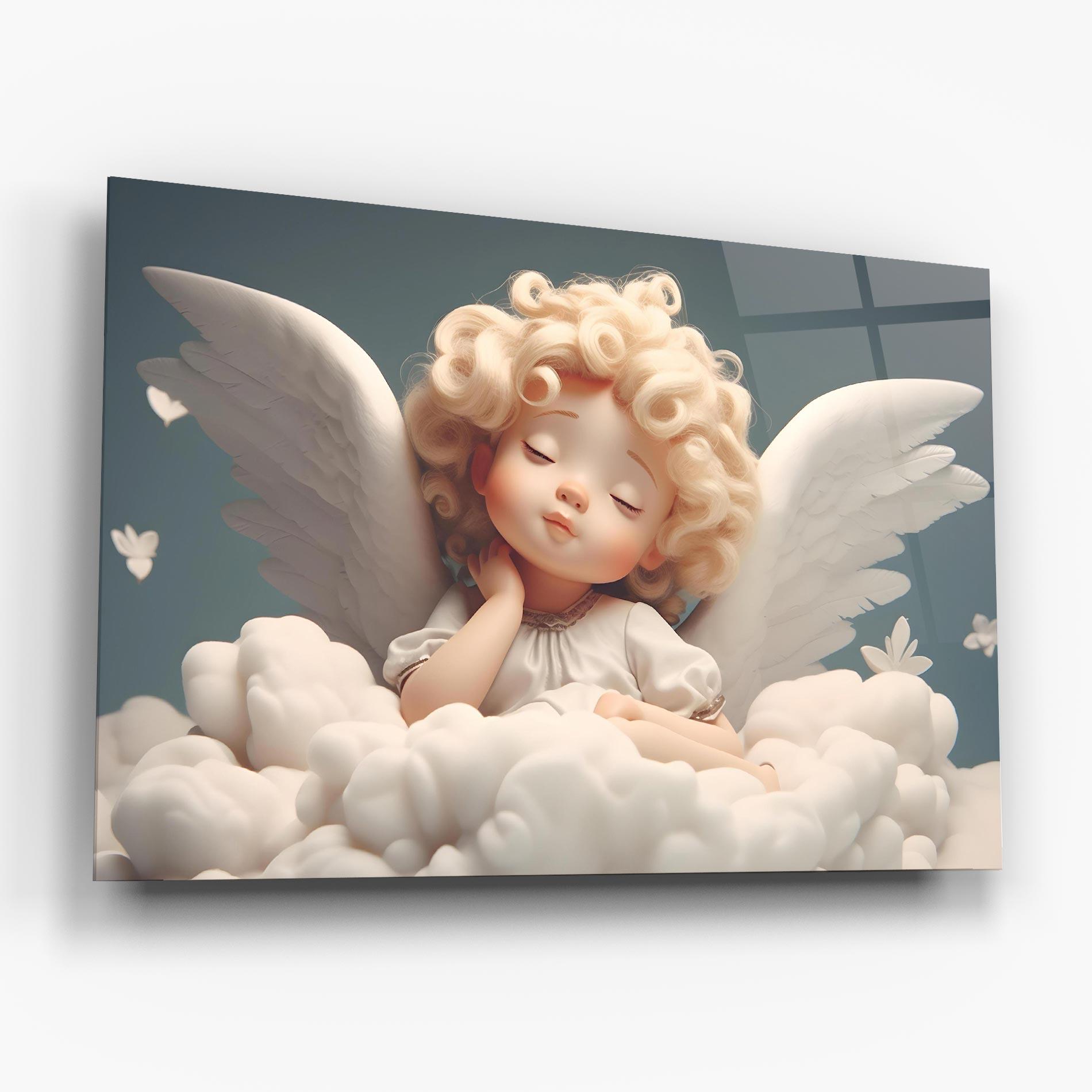 Üvegkép Statue Baby Angel mockup 6