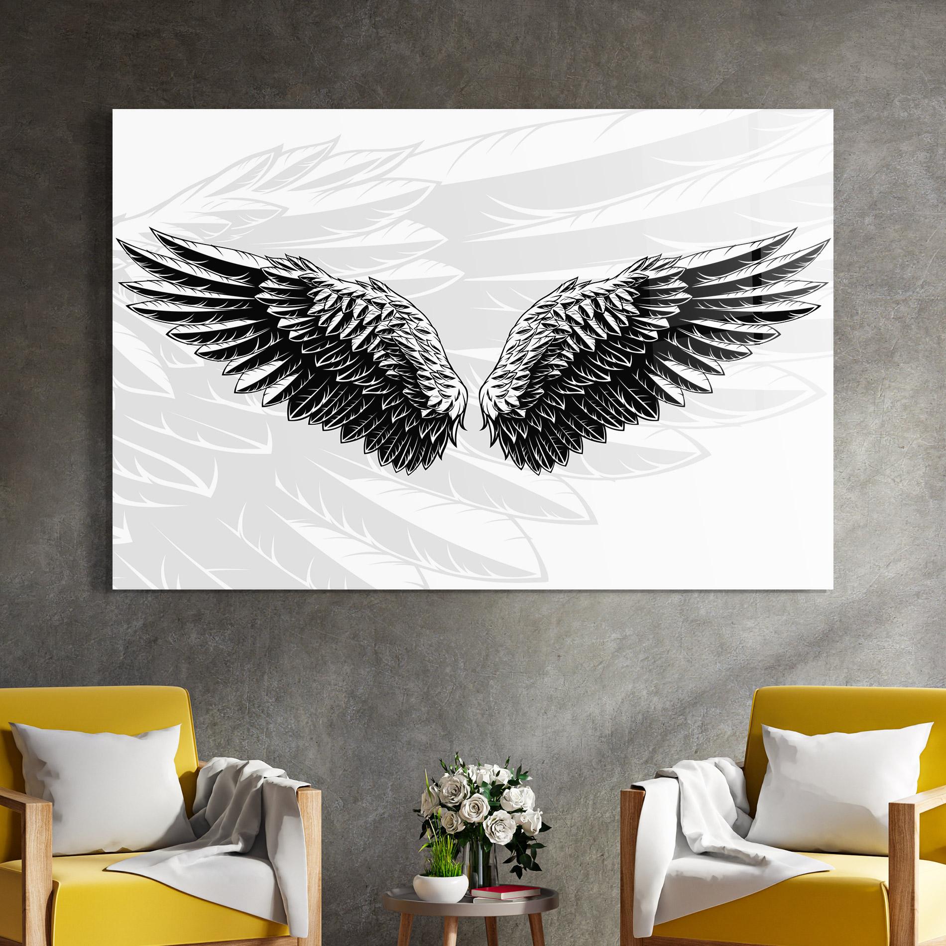 Üvegkép Angel Wings mockup 4