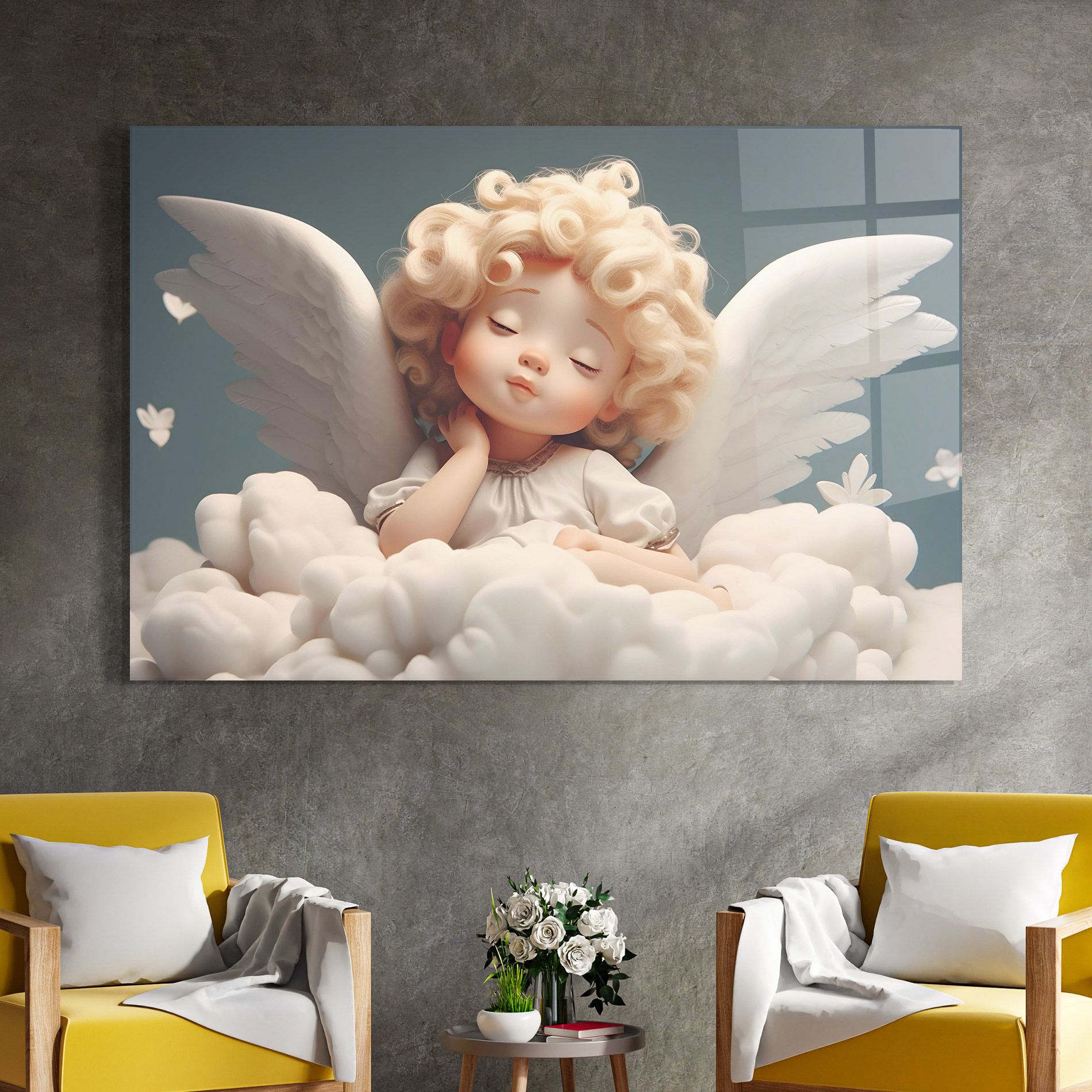 Statue Baby Angel mockup 4