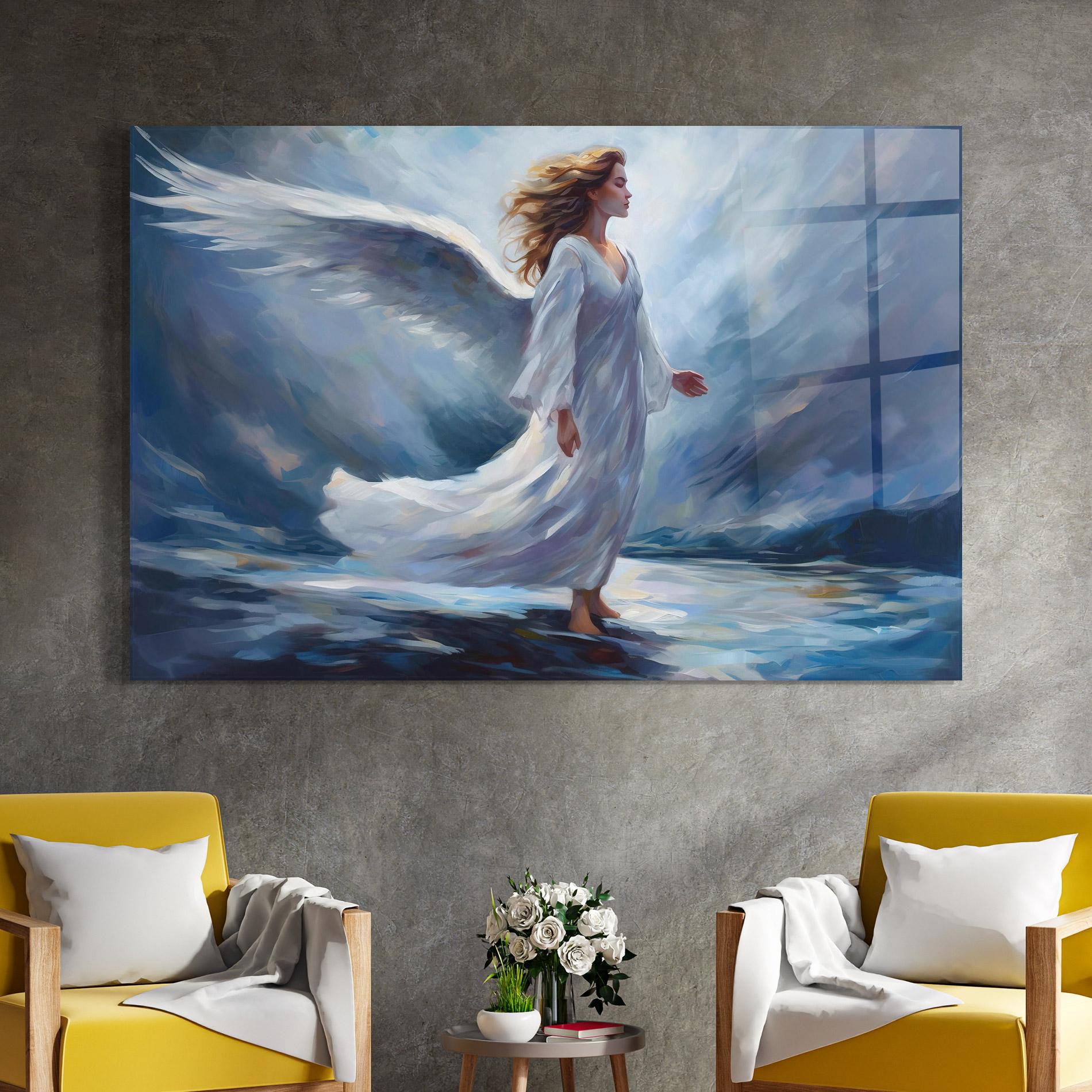 Üvegkép Wind Angel Woman mockup 4