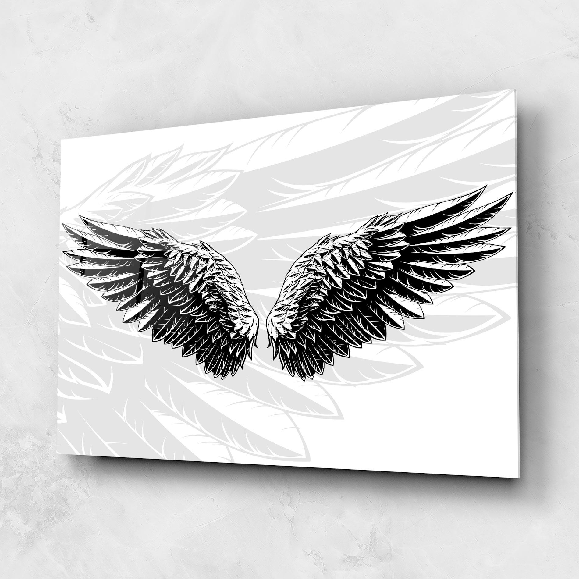 Üvegkép Angel Wings mockup 1