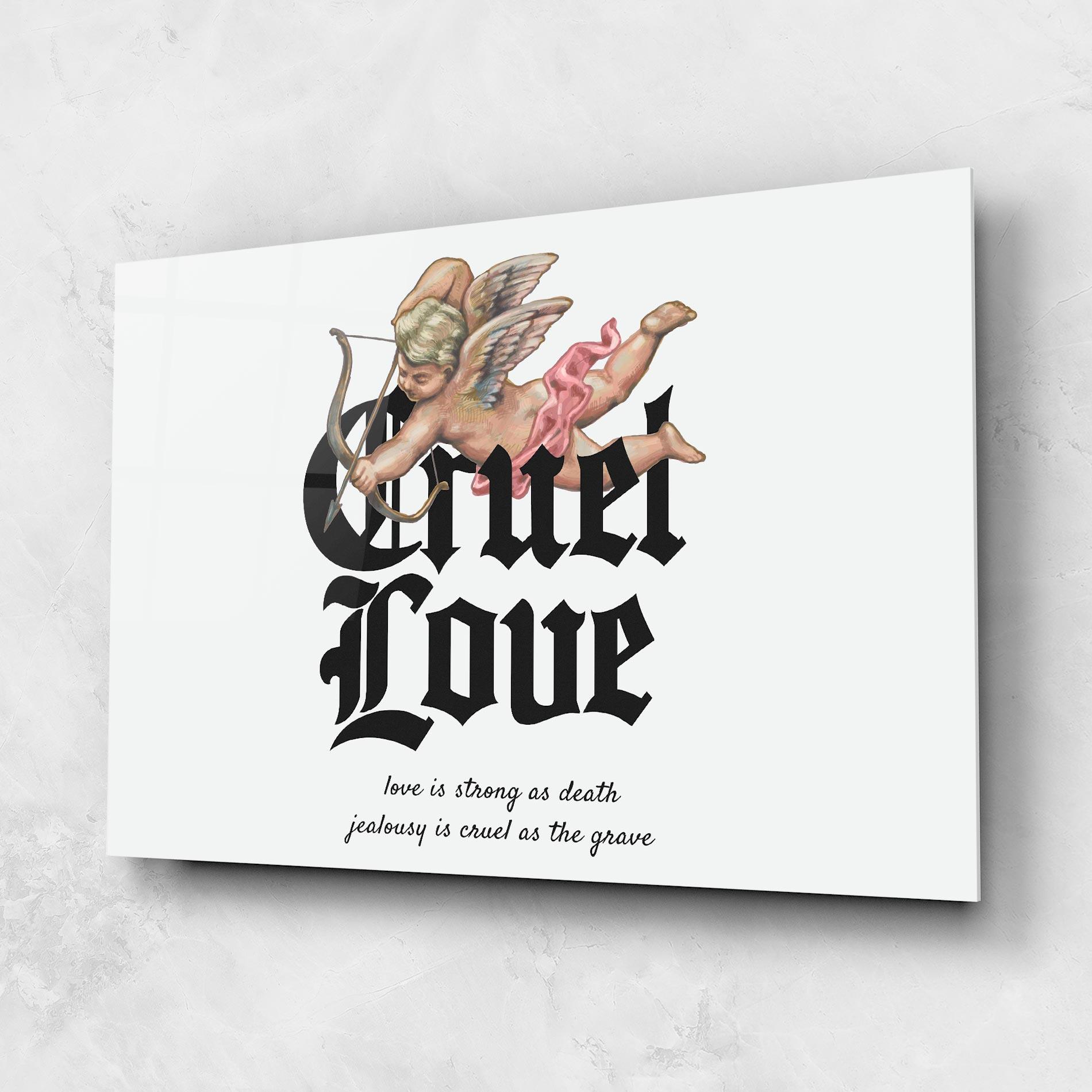 Üvegkép Cruel Love mockup 1
