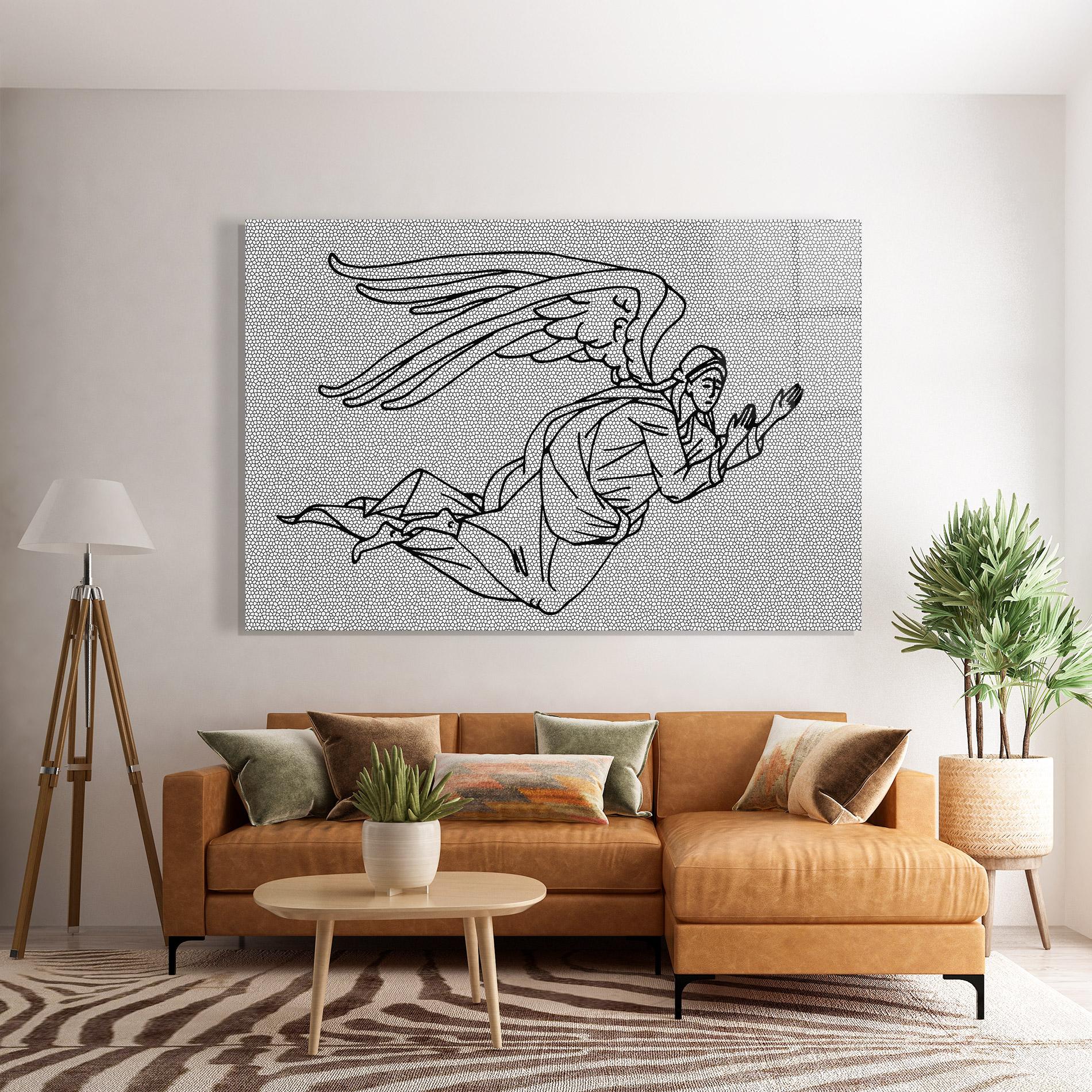 Üvegkép Angel Flying mockup 7