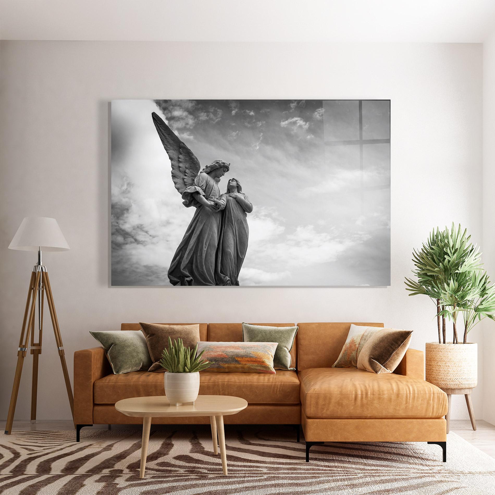 Üvegkép Grey Stone Angels mockup 7