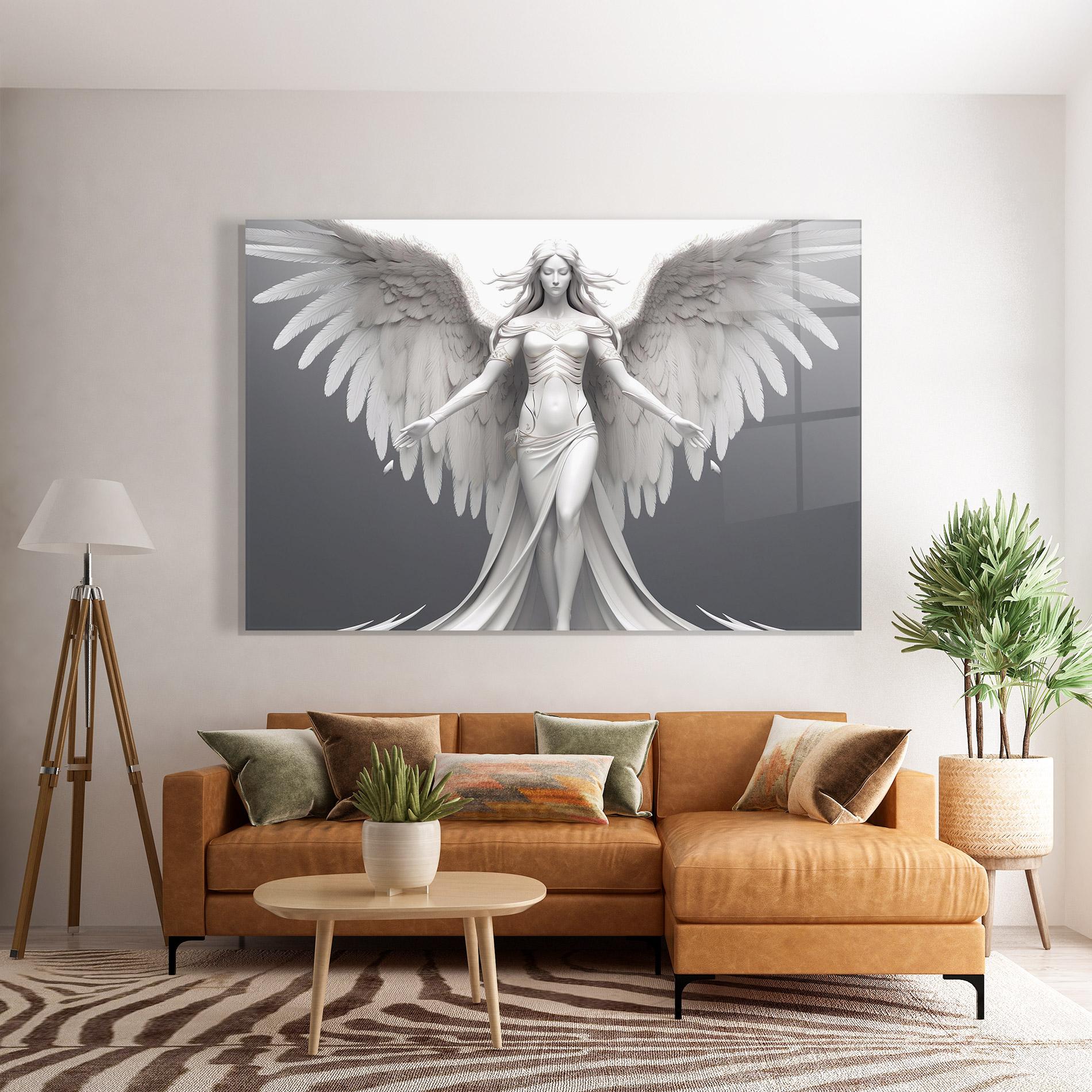 Üvegkép White Stone Woman mockup 7