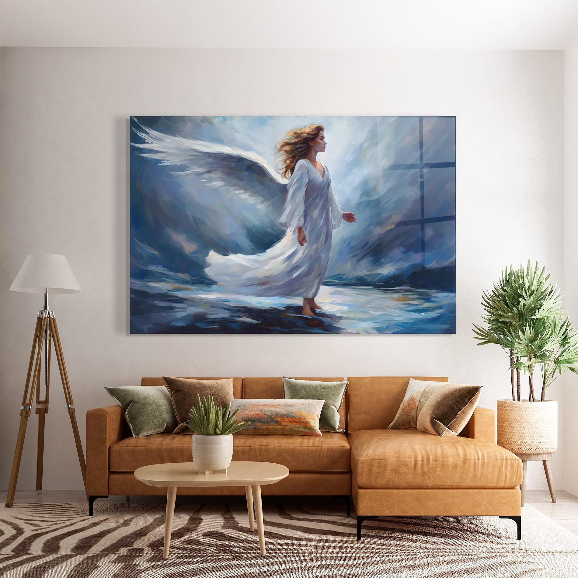 Üvegkép Wind Angel Woman mockup 7