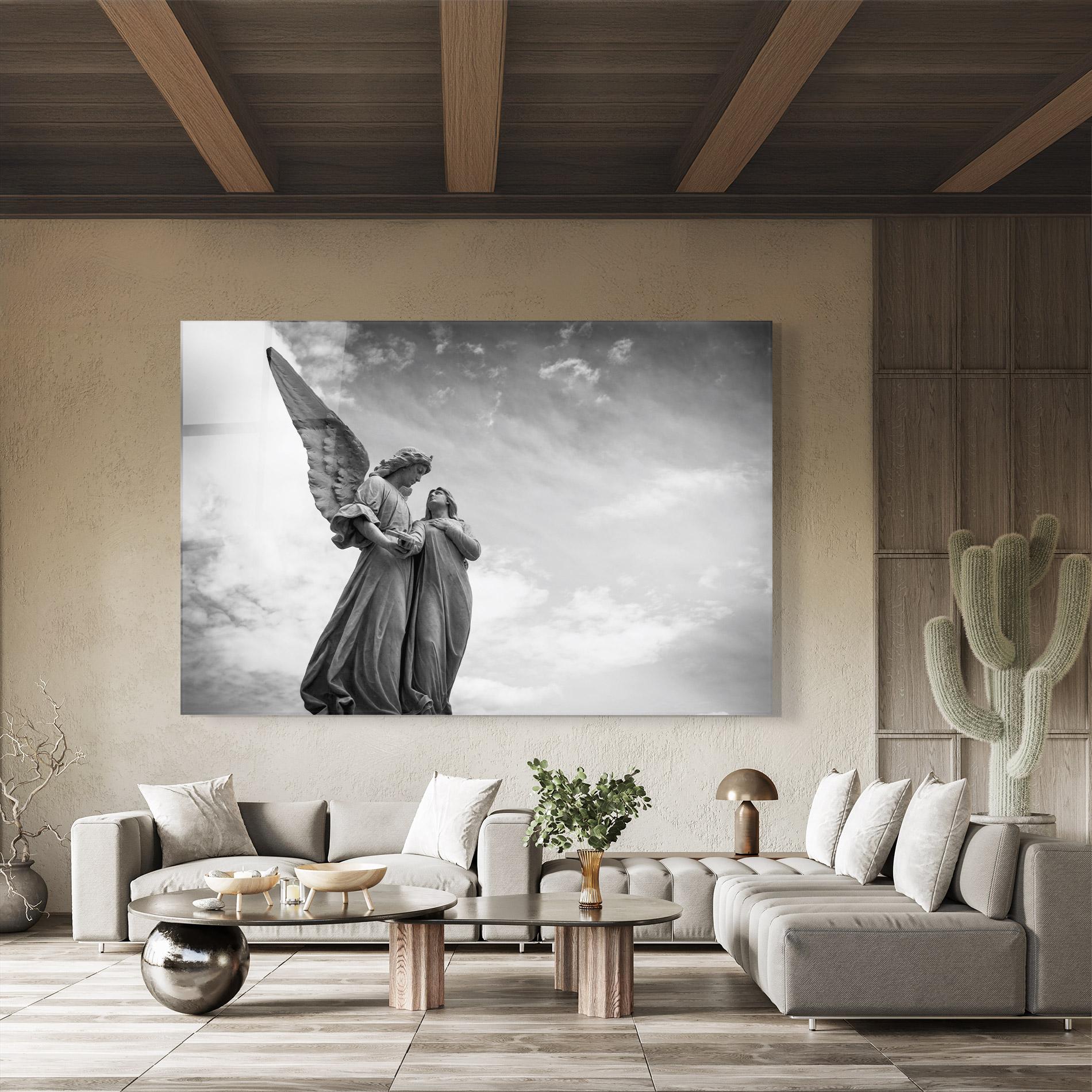 Üvegkép Grey Stone Angels mockup 8