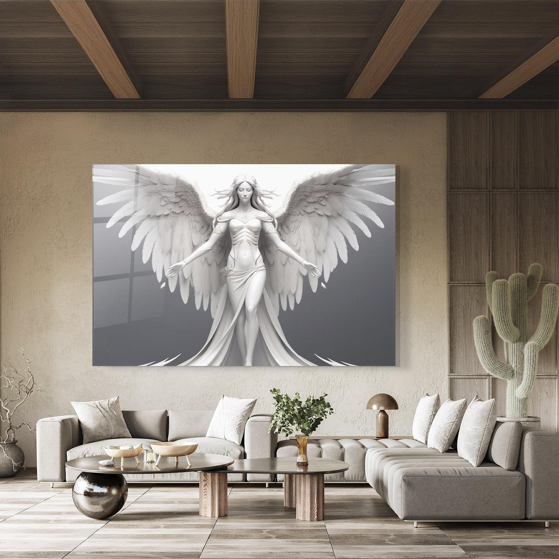 Üvegkép White Stone Woman mockup 8