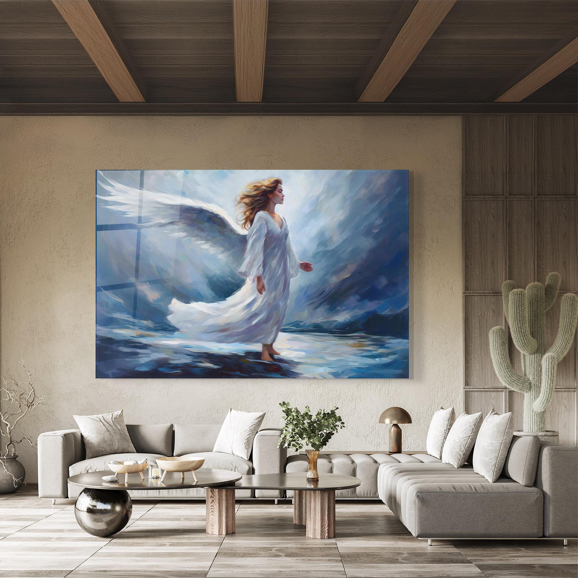 Üvegkép Wind Angel Woman mockup 8