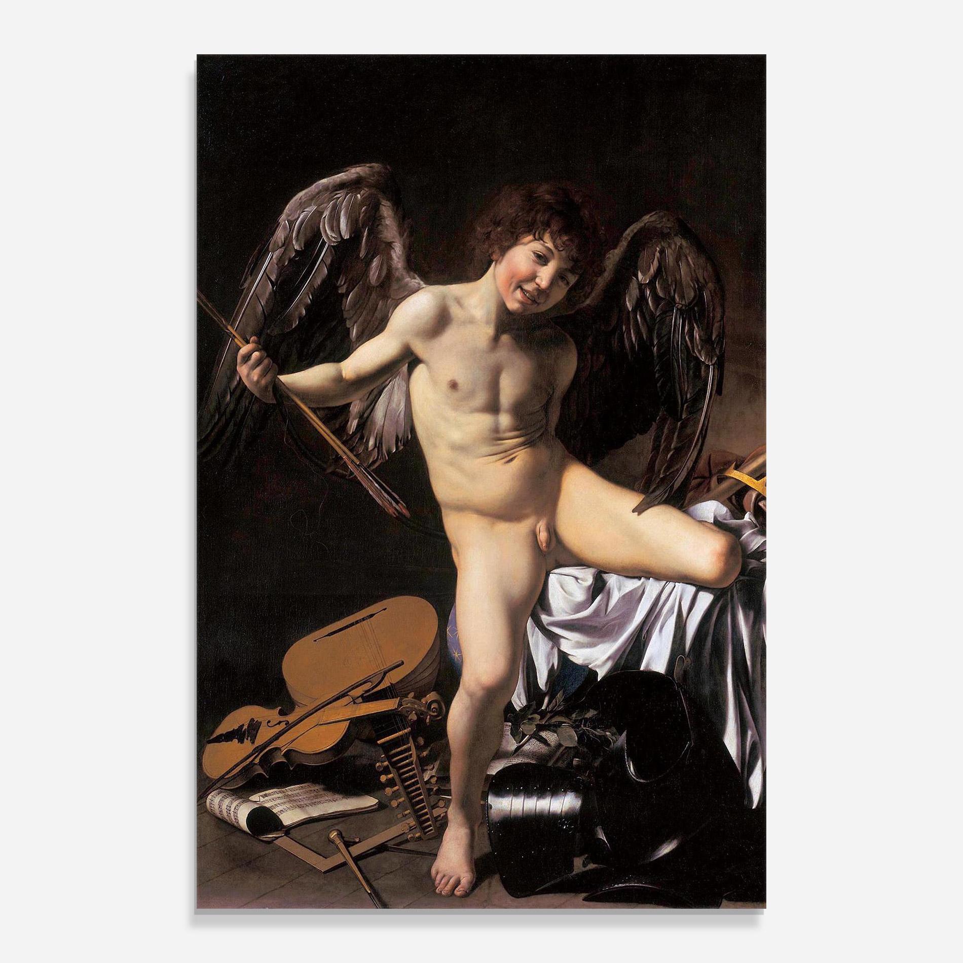 Üvegkép Amor Vincet Omnia mockup 0