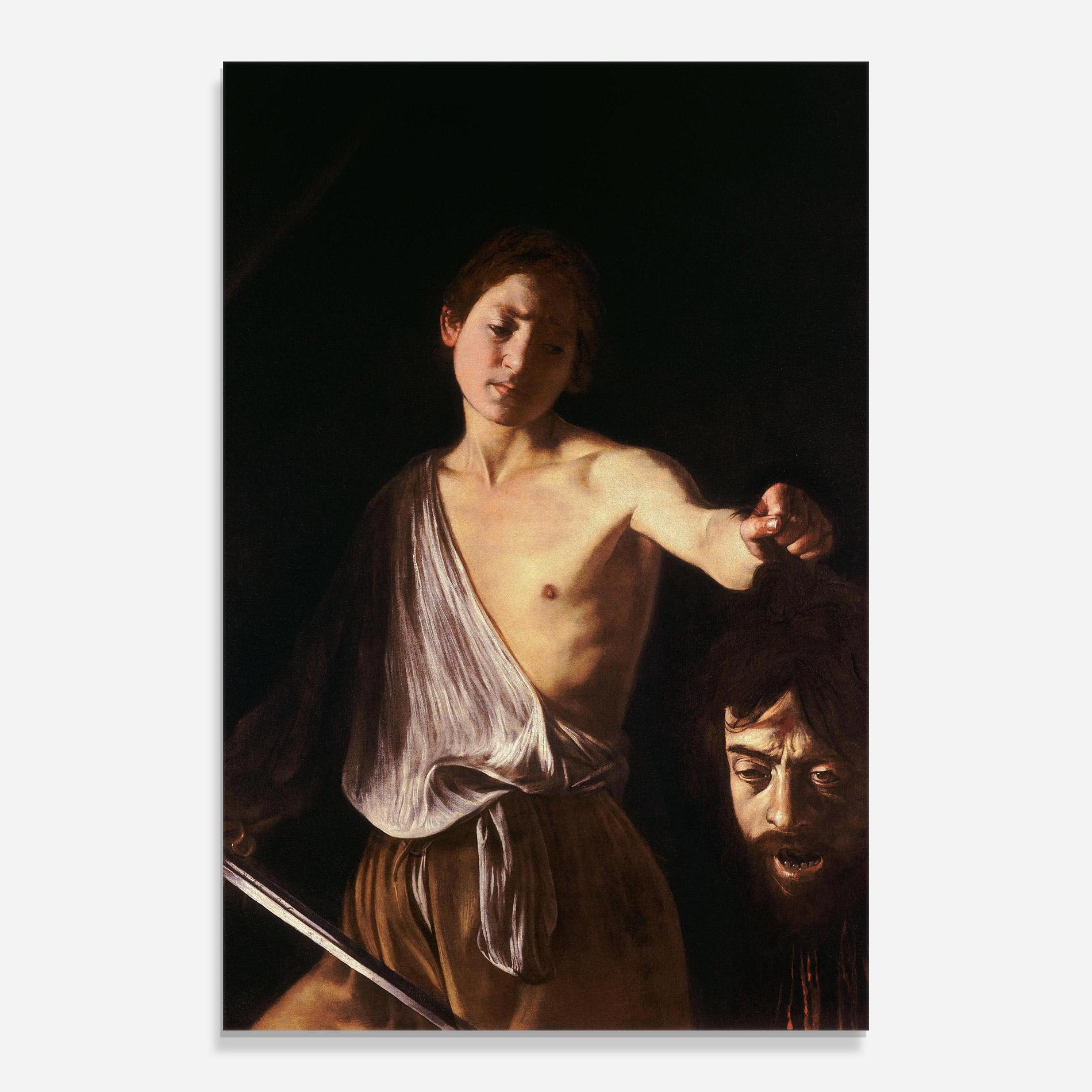 Üvegkép David With The Head Of Goliath mockup 0