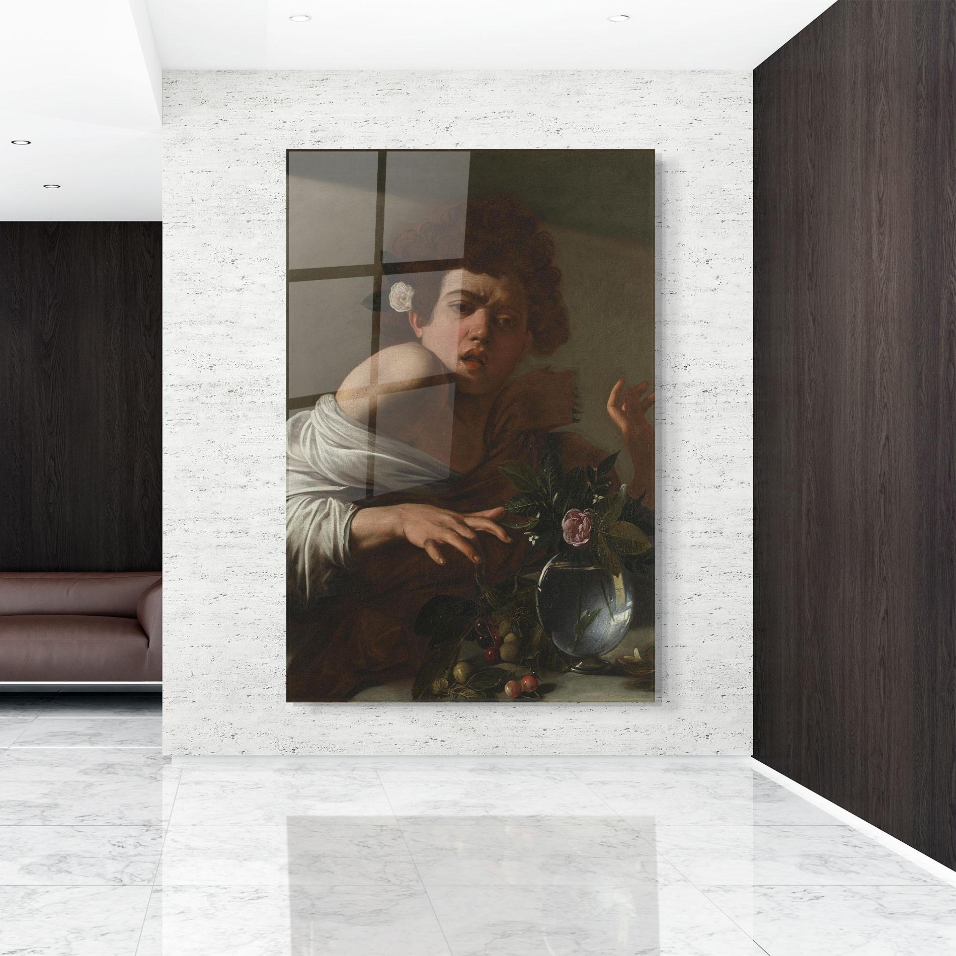 Üvegkép Boy Bitten By A Lizard mockup 9