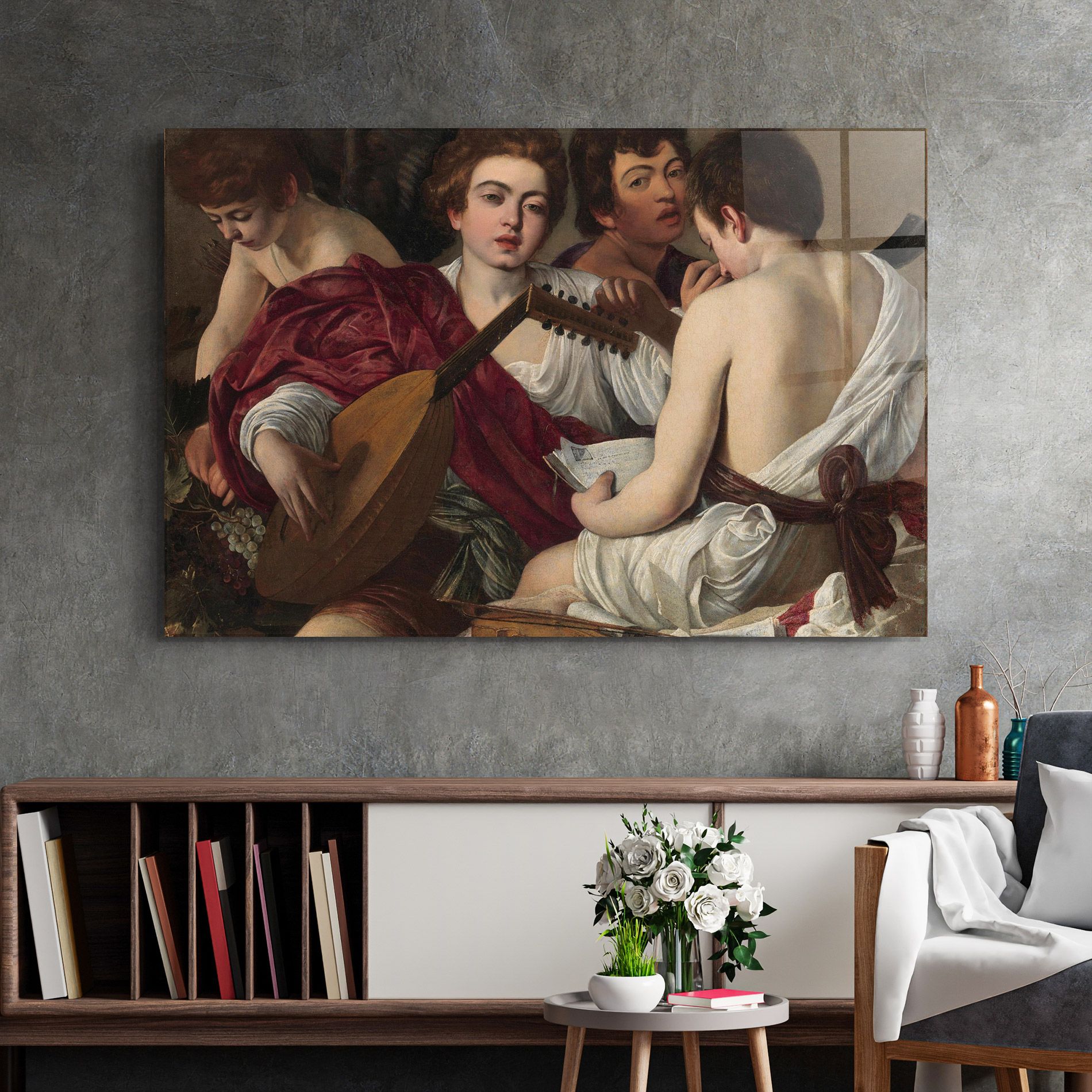 Caravaggio Musici mockup 2
