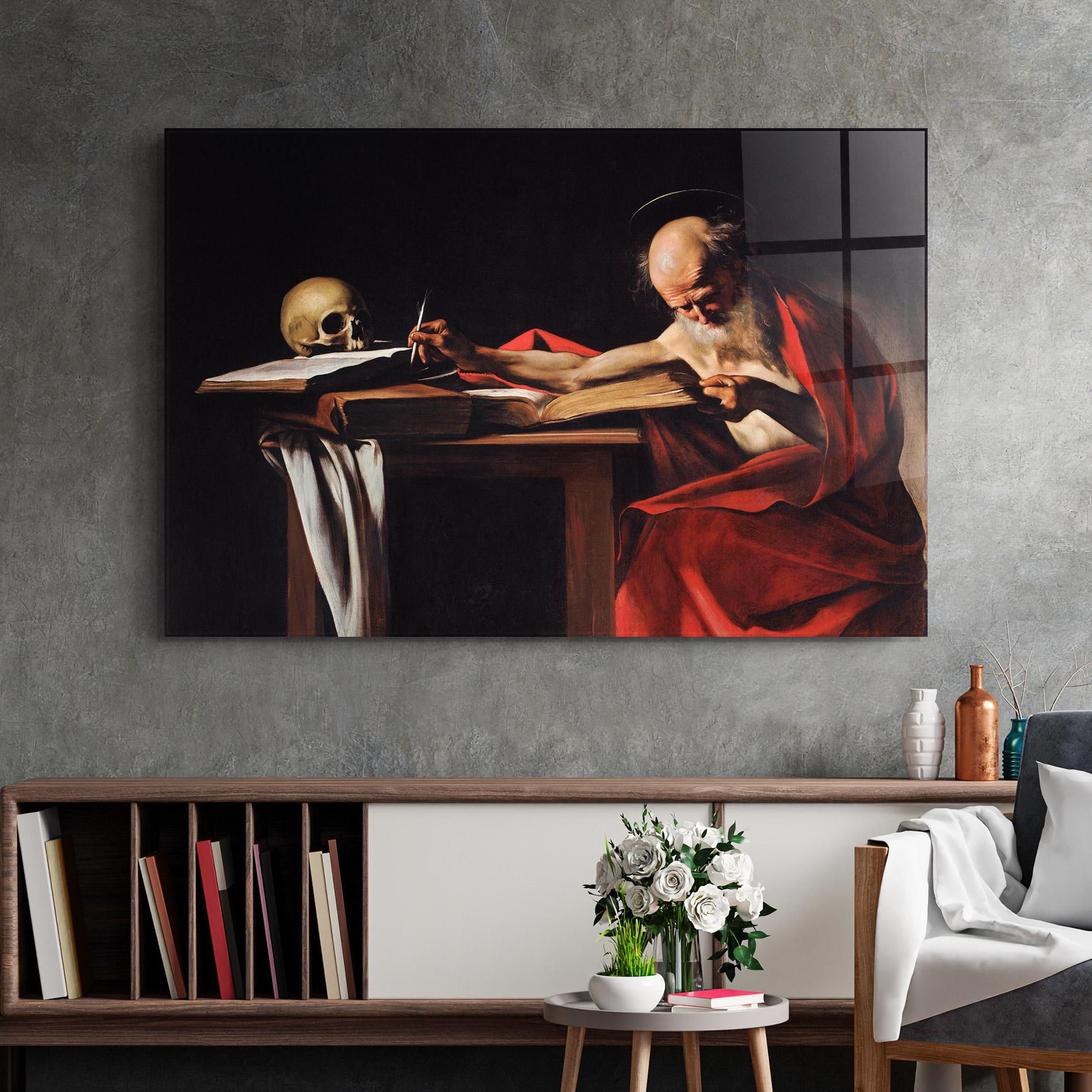 Üvegkép Saint Jerome Writing mockup 2