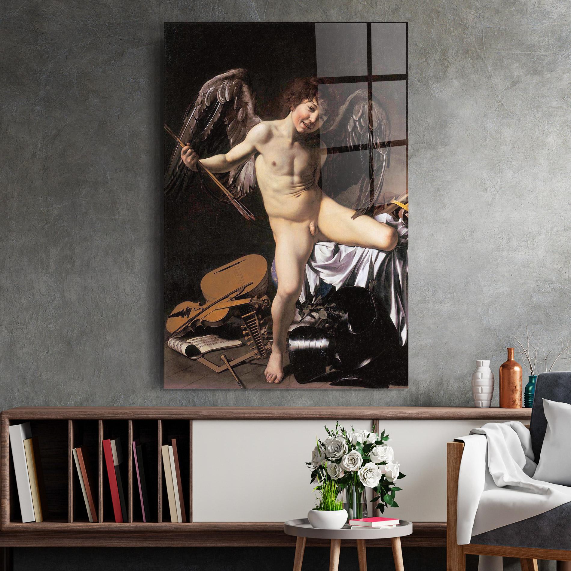 Üvegkép Amor Vincet Omnia mockup 2