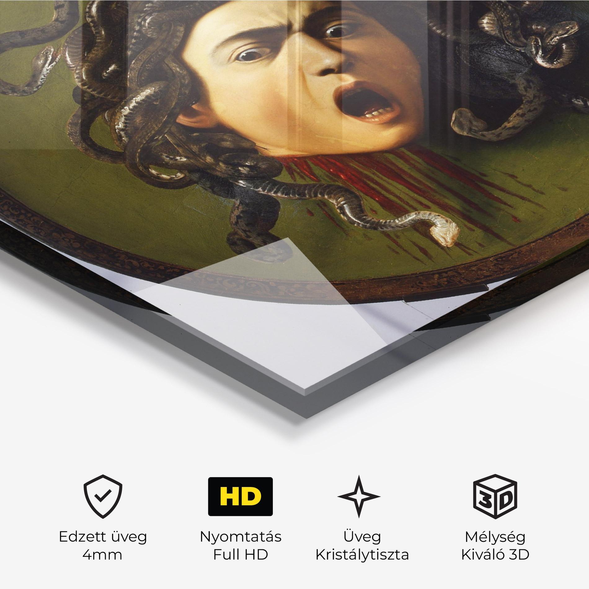 Üvegkép Caravaggio Medusa mockup 3