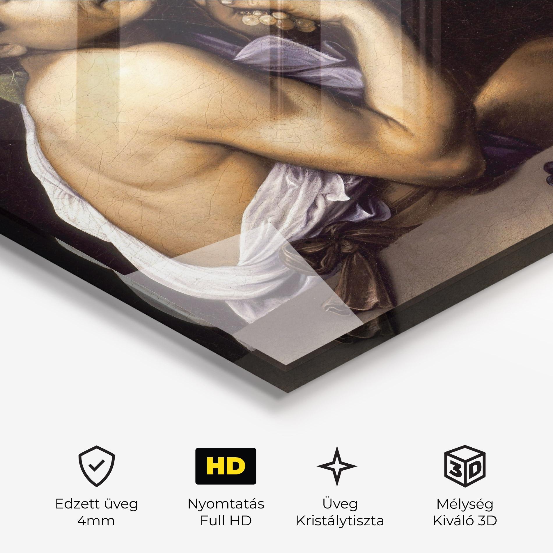 Üvegkép Young Sick Bacchus mockup 3