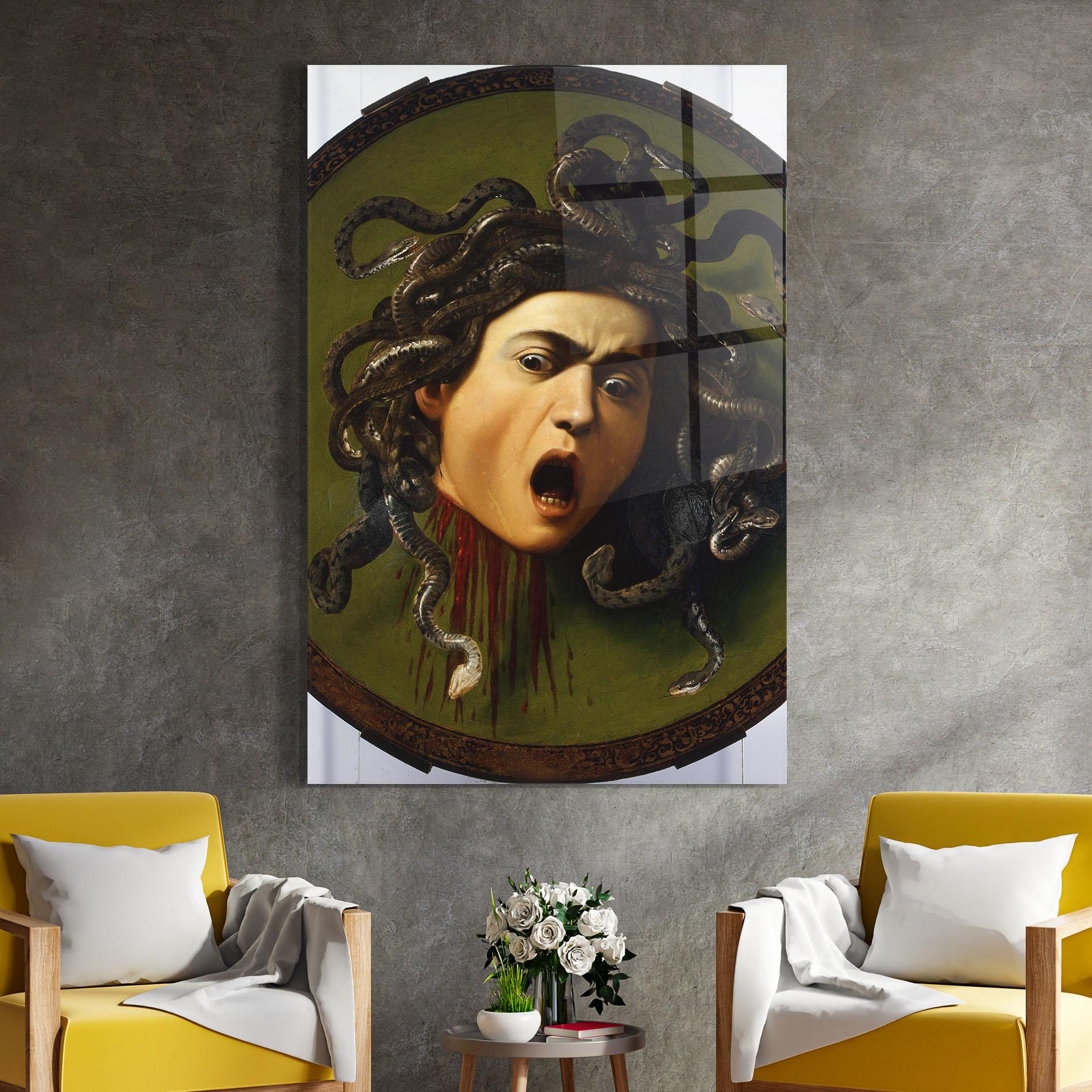 Üvegkép Caravaggio Medusa mockup 4