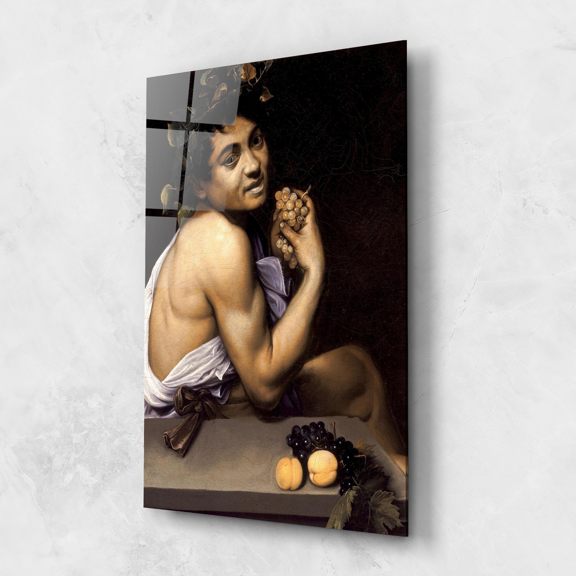 Üvegkép Young Sick Bacchus mockup 1