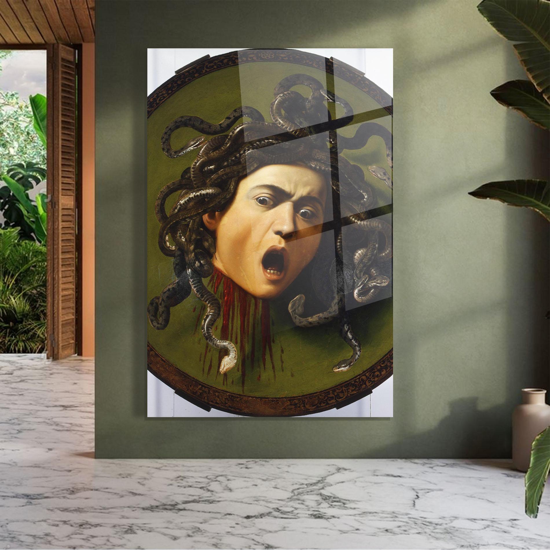 Üvegkép Caravaggio Medusa mockup 7
