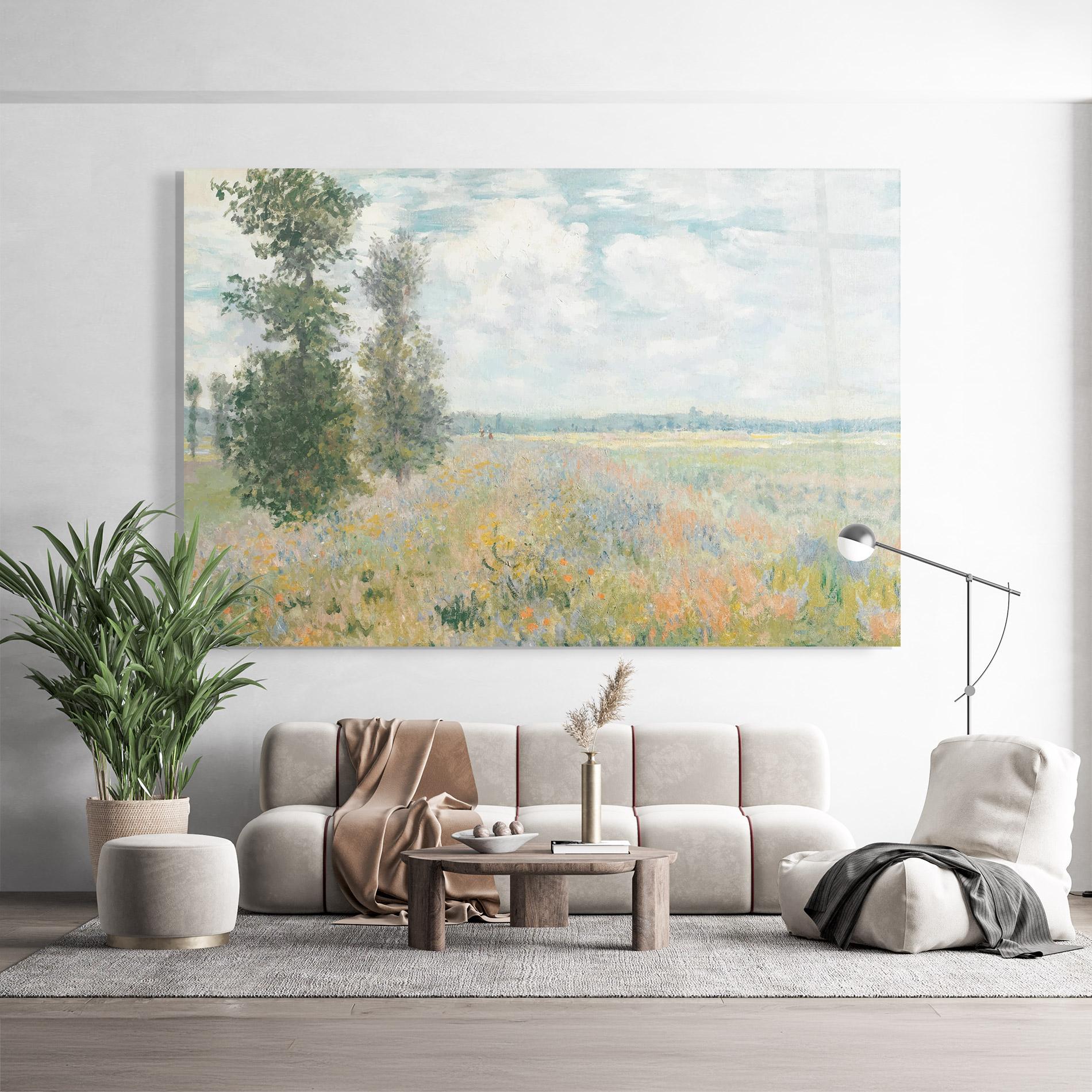 Üvegkép Monet's Landscape Background mockup 9