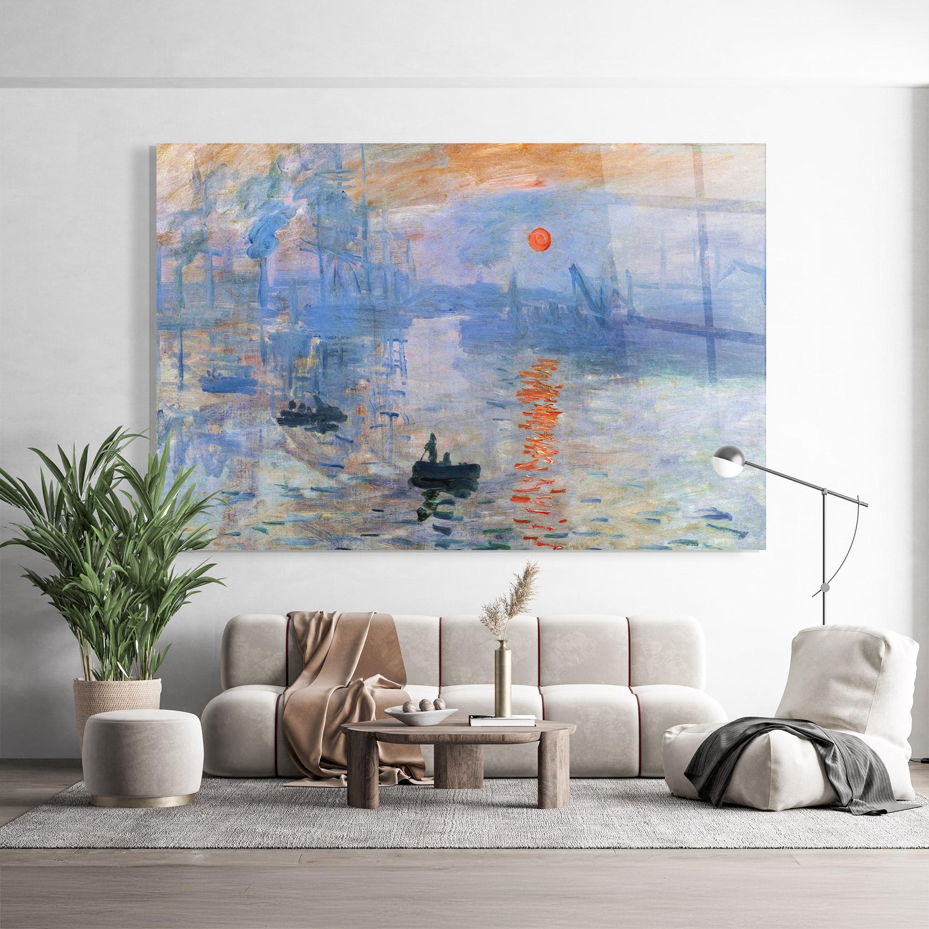 Üvegkép Monet Impressionist mockup 9