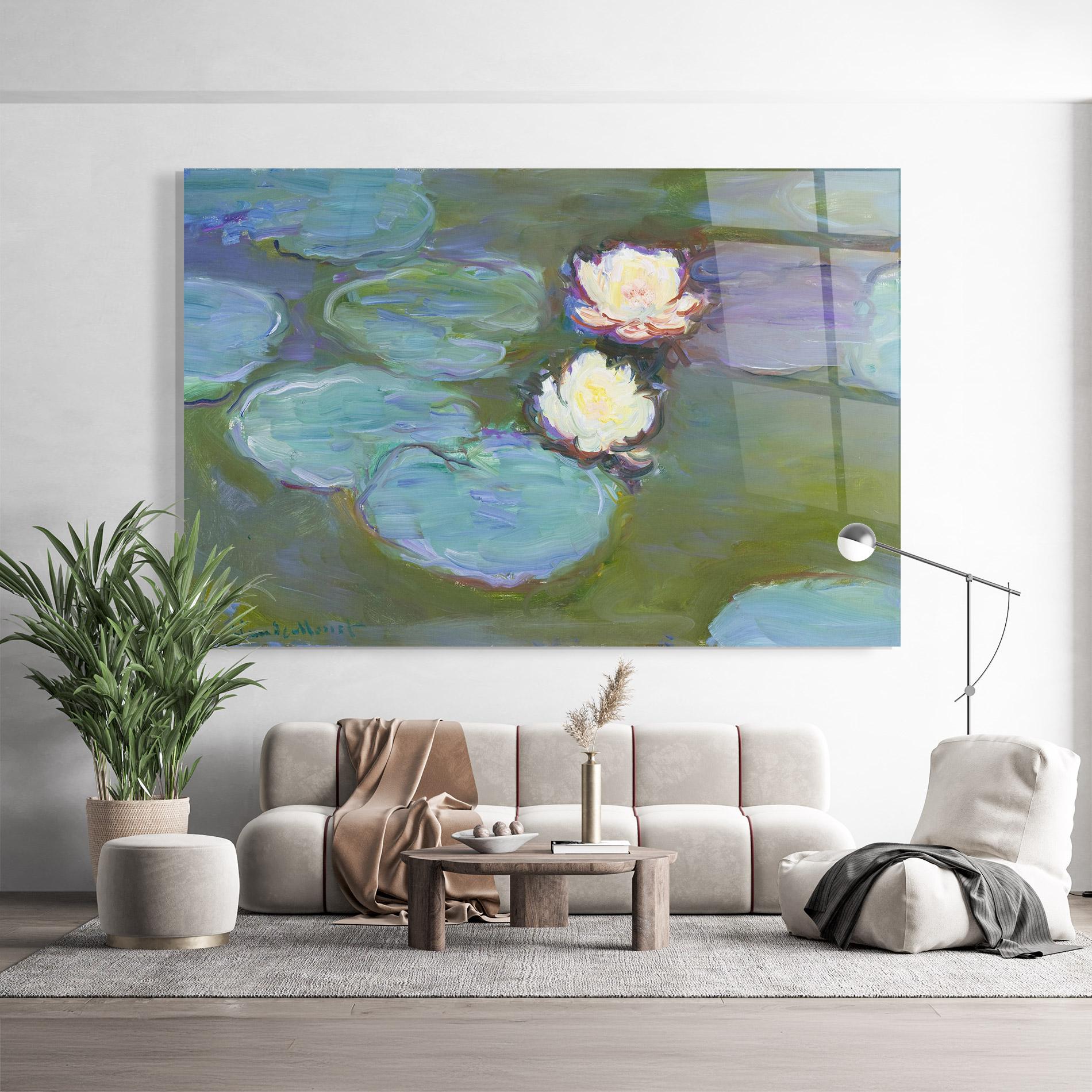 Üvegkép Nympheas Monet. mockup 9