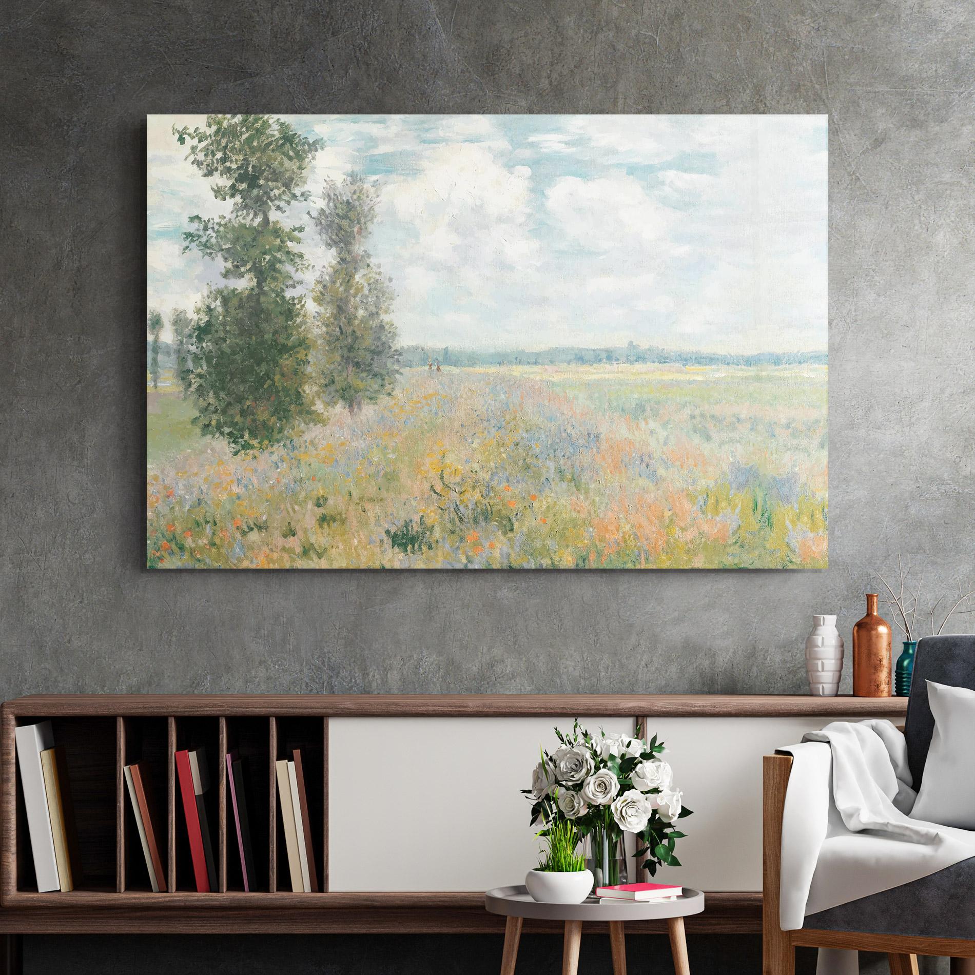 Üvegkép Monet's Landscape Background mockup 2