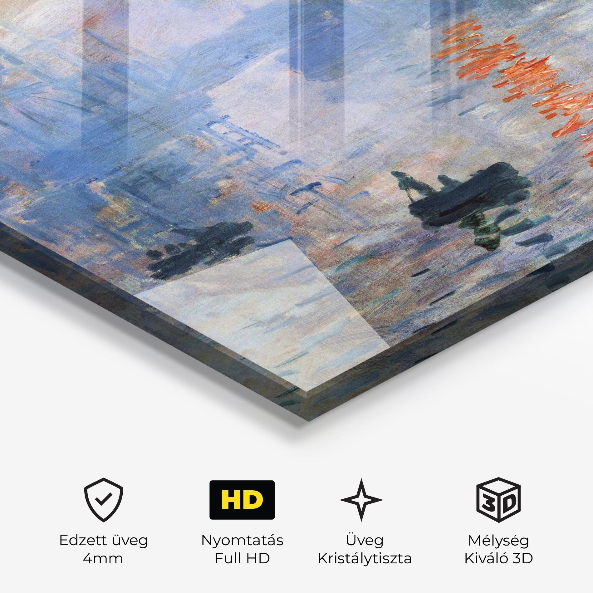 Üvegkép Monet Impressionist mockup 3