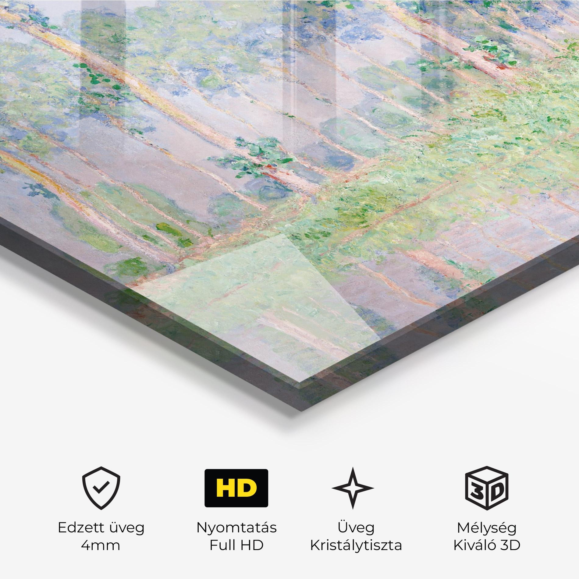 Üvegkép Monet Pink Effect mockup 3