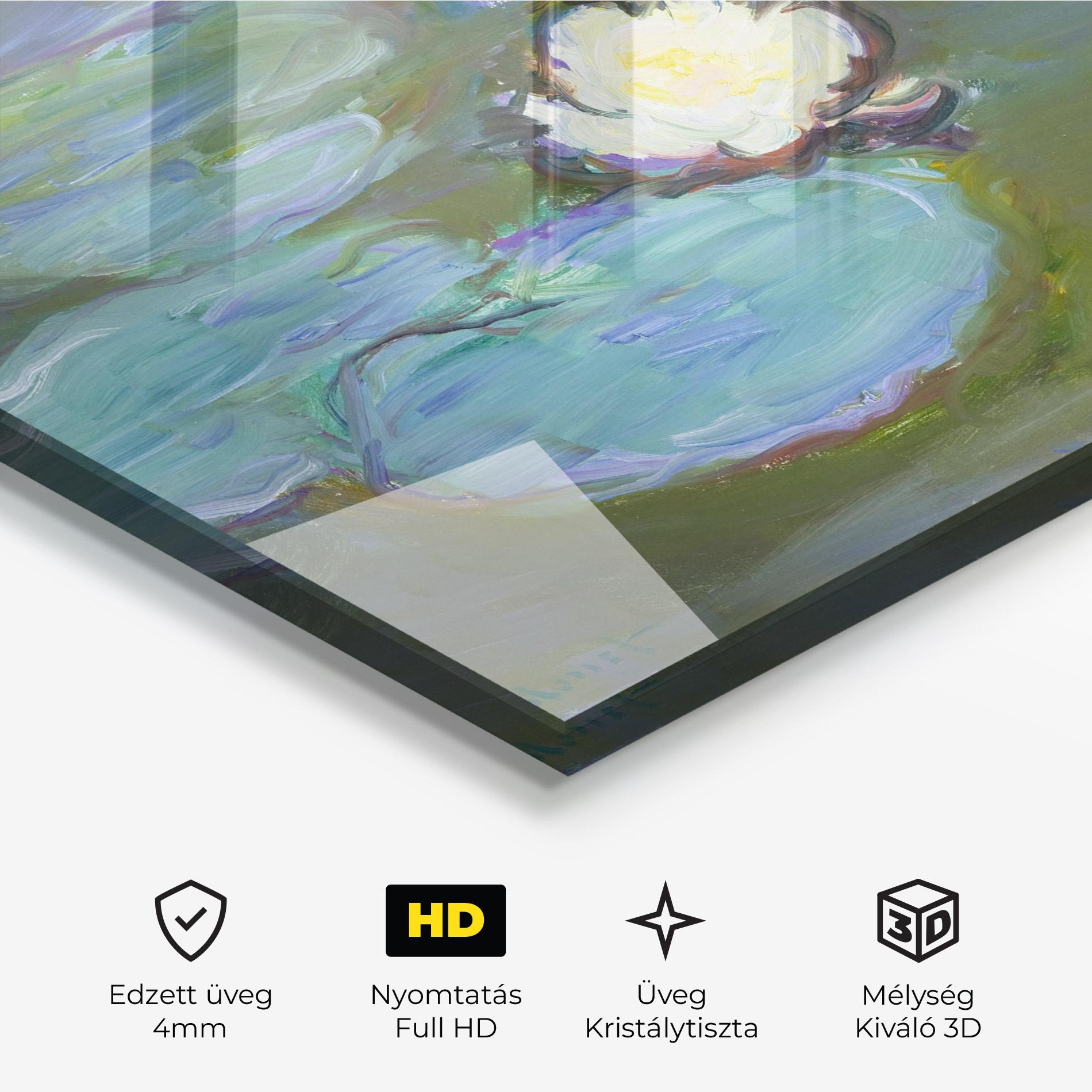 Üvegkép Nympheas Monet. mockup 3