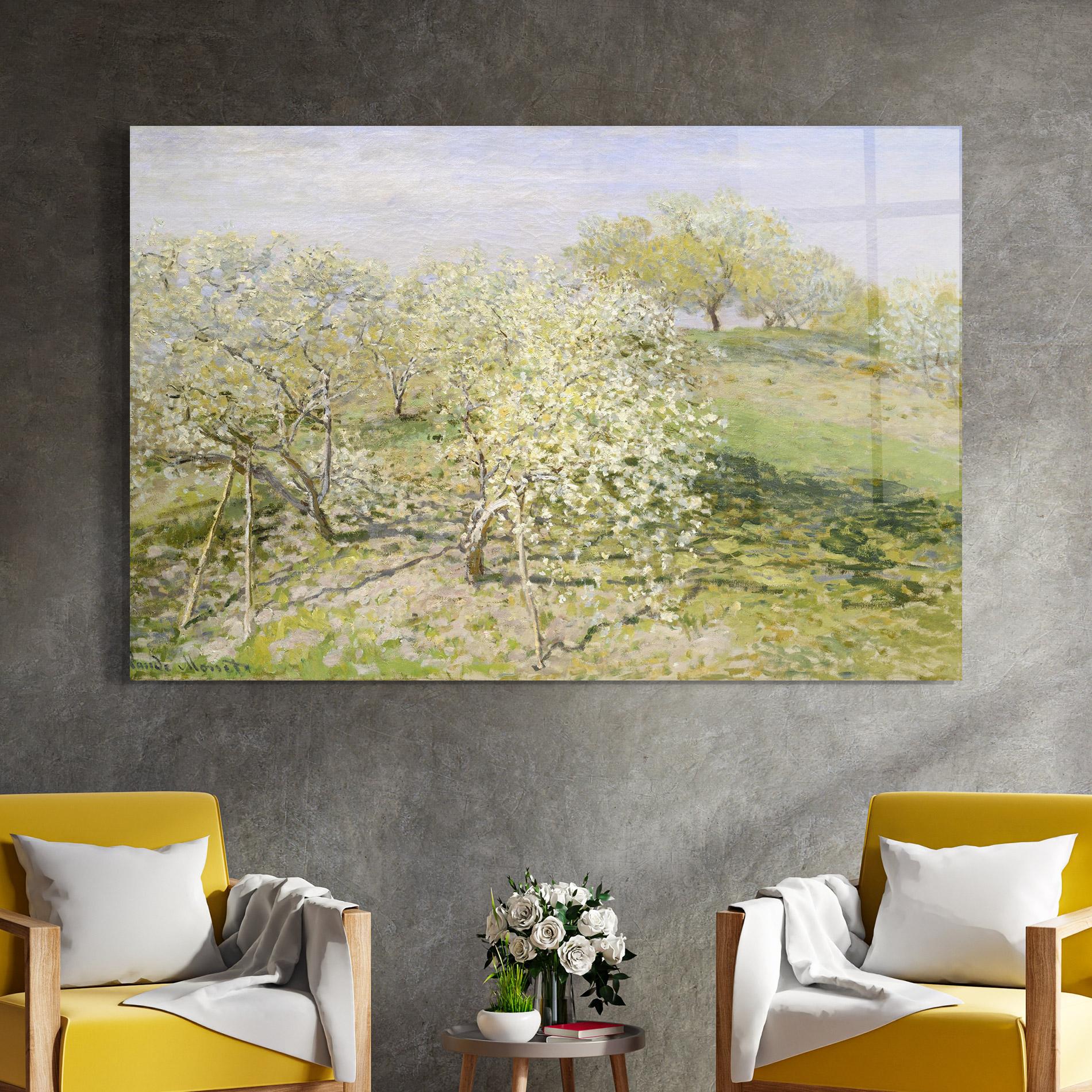 Üvegkép Fruit Trees In Bloom mockup 4