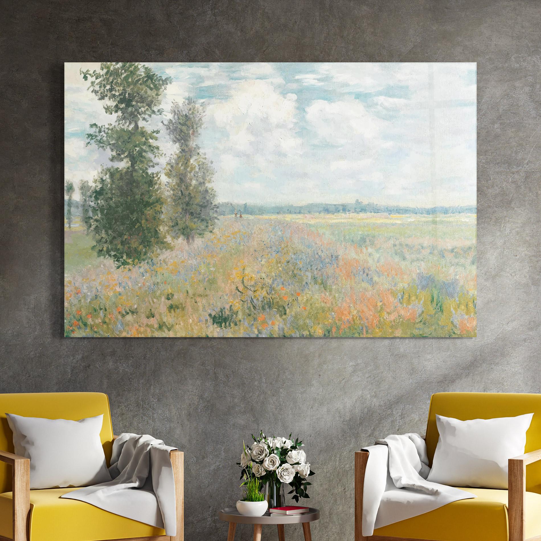 Üvegkép Monet's Landscape Background mockup 4