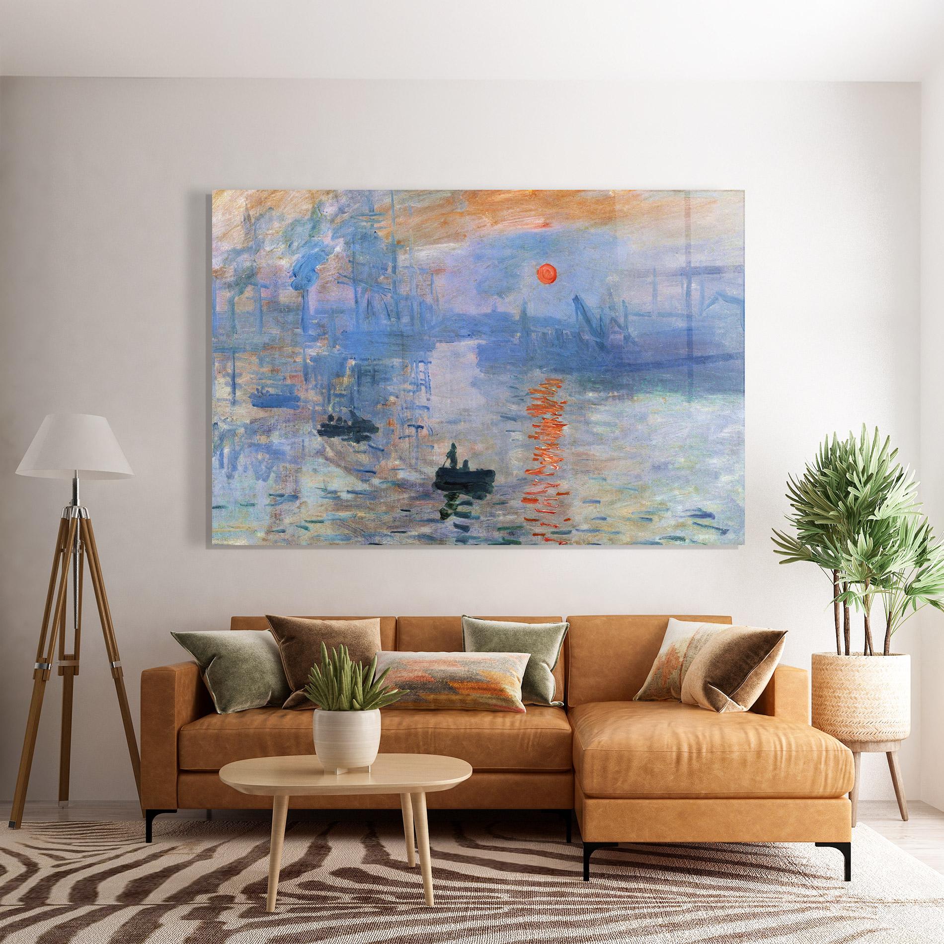 Üvegkép Monet Impressionist mockup 7