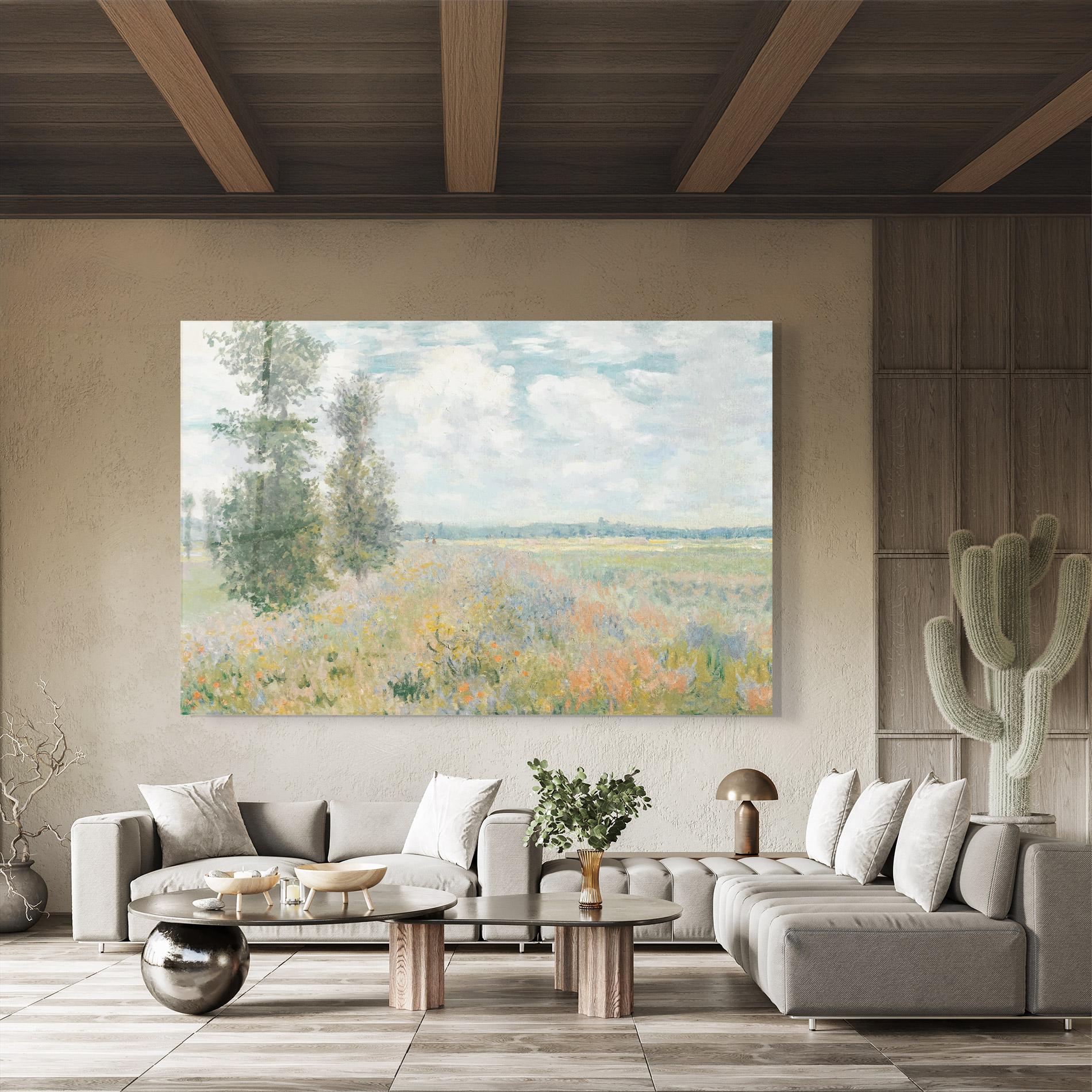 Üvegkép Monet's Landscape Background mockup 8