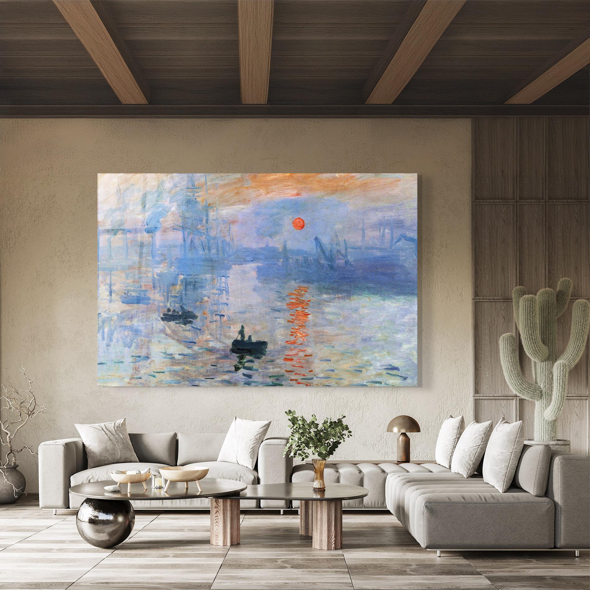 Üvegkép Monet Impressionist mockup 8