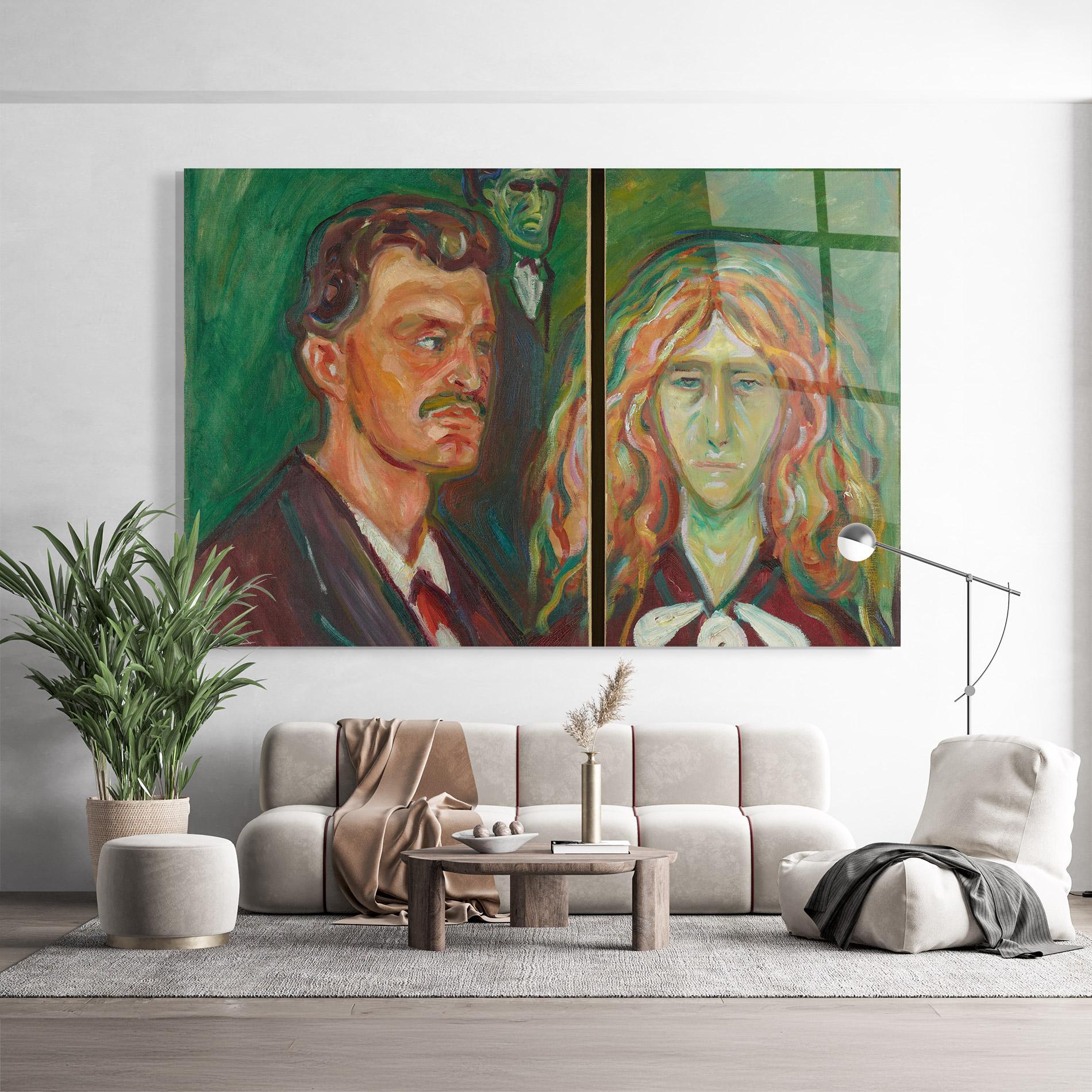 Üvegkép Green Self Portrait mockup 9