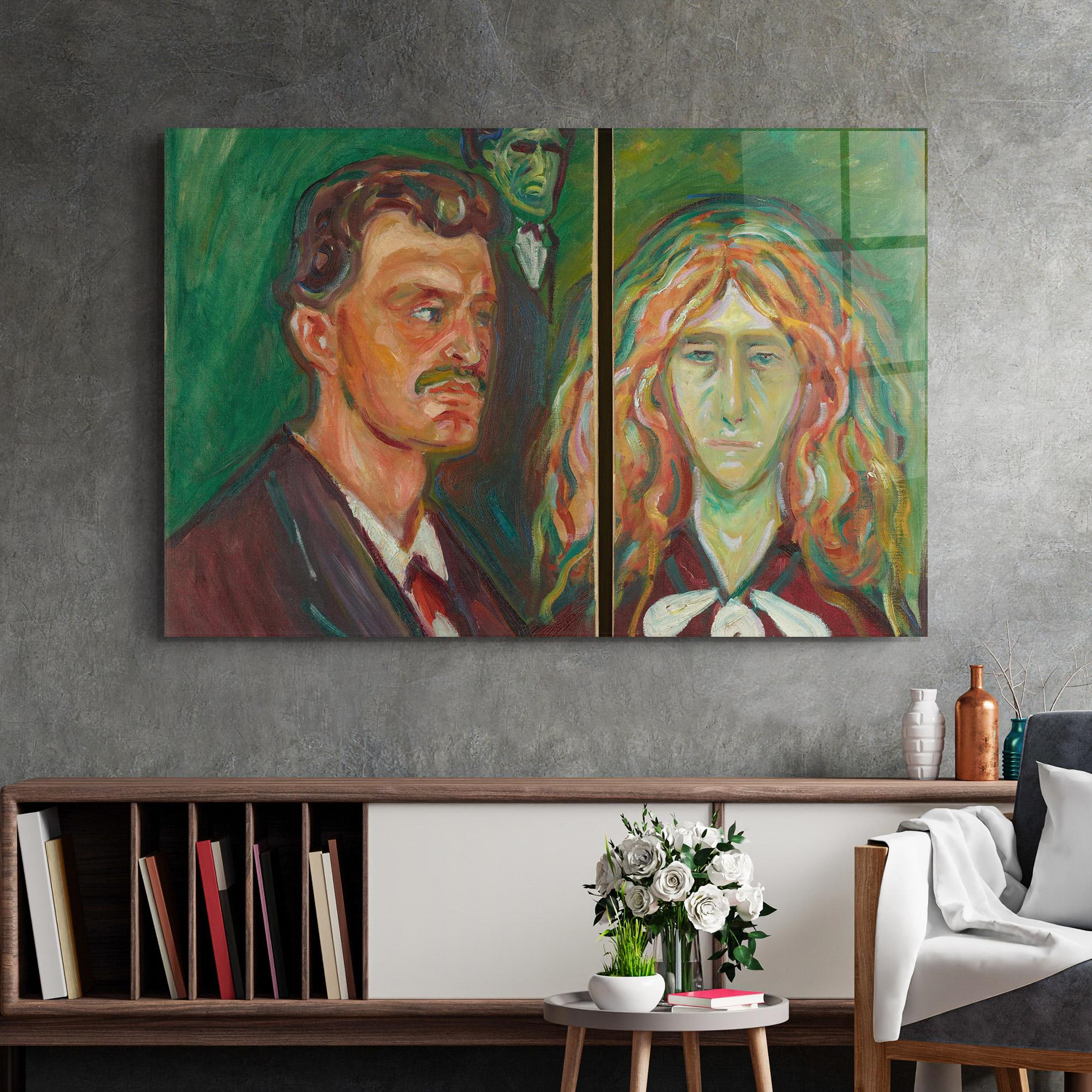 Üvegkép Green Self Portrait mockup 2