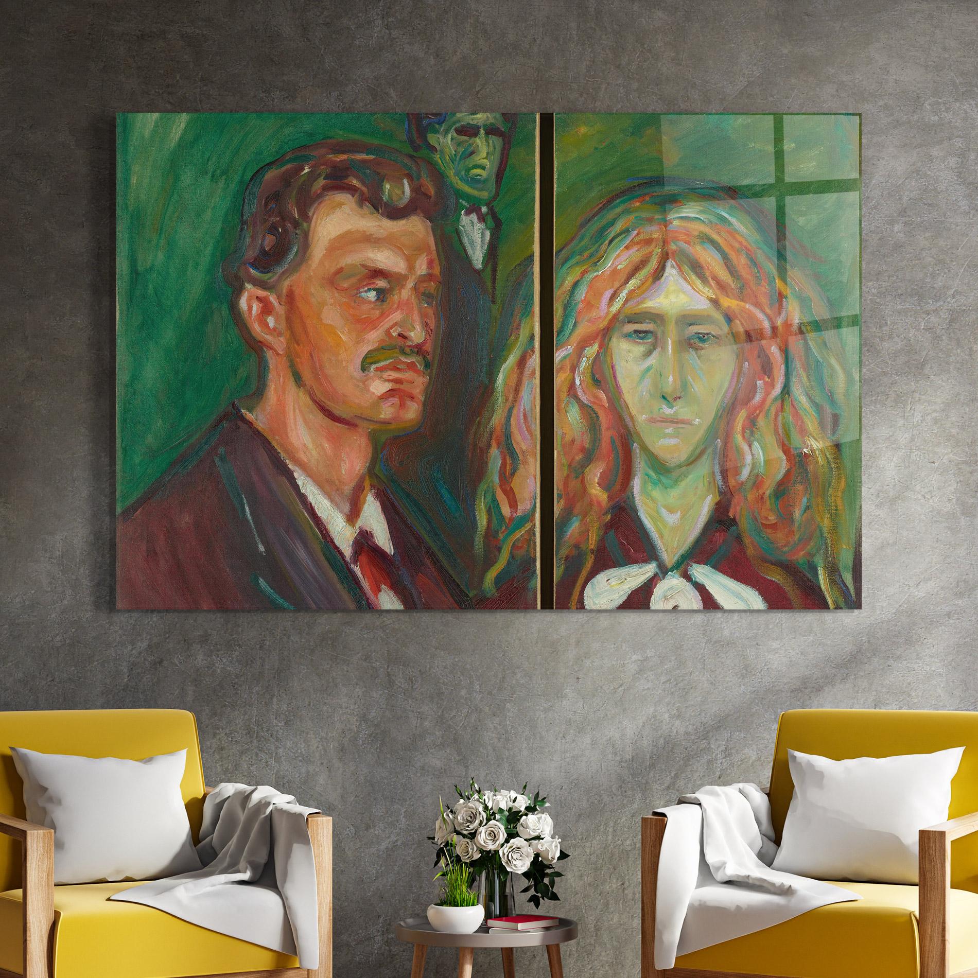 Üvegkép Green Self Portrait mockup 4