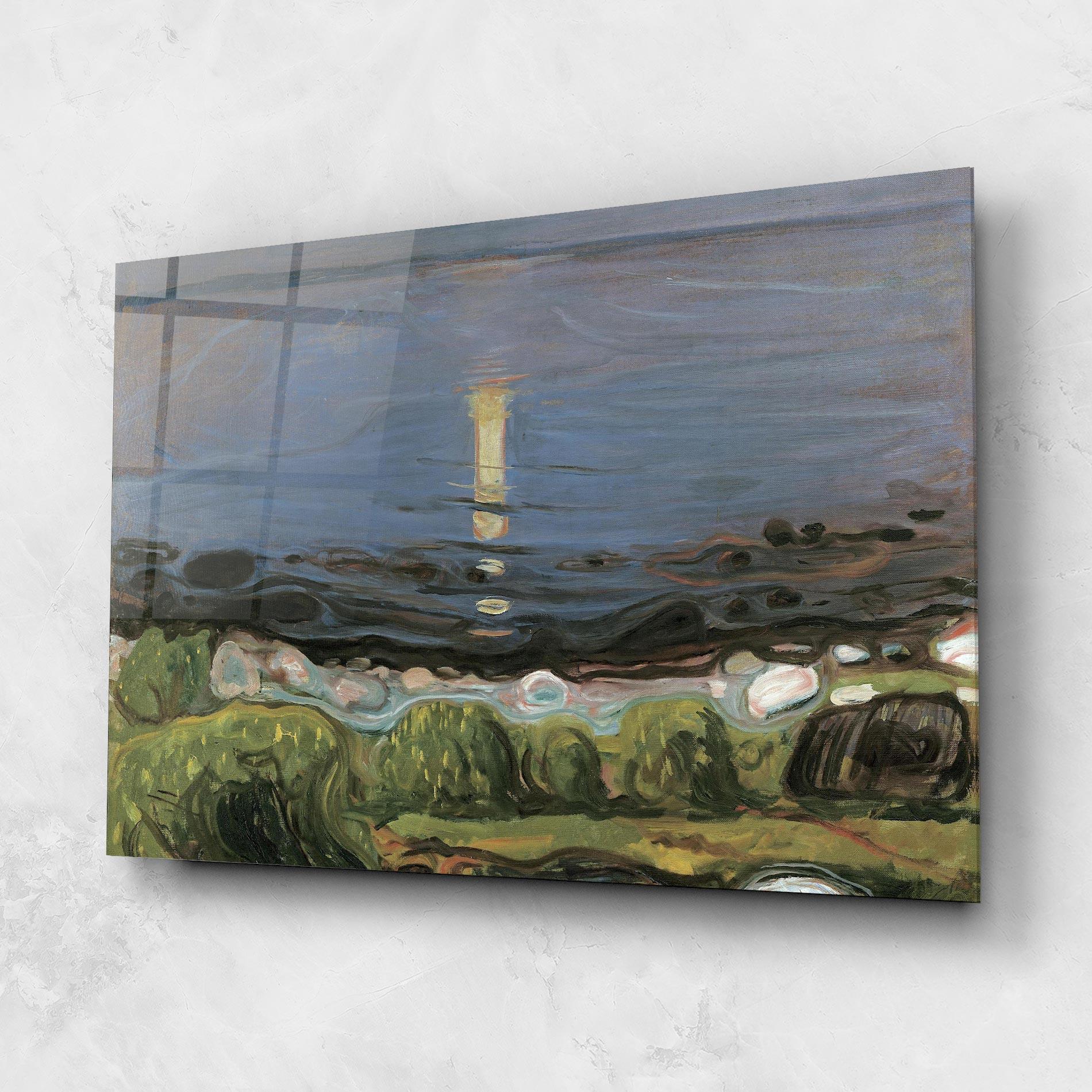 Üvegkép Summer Night Beach mockup 1