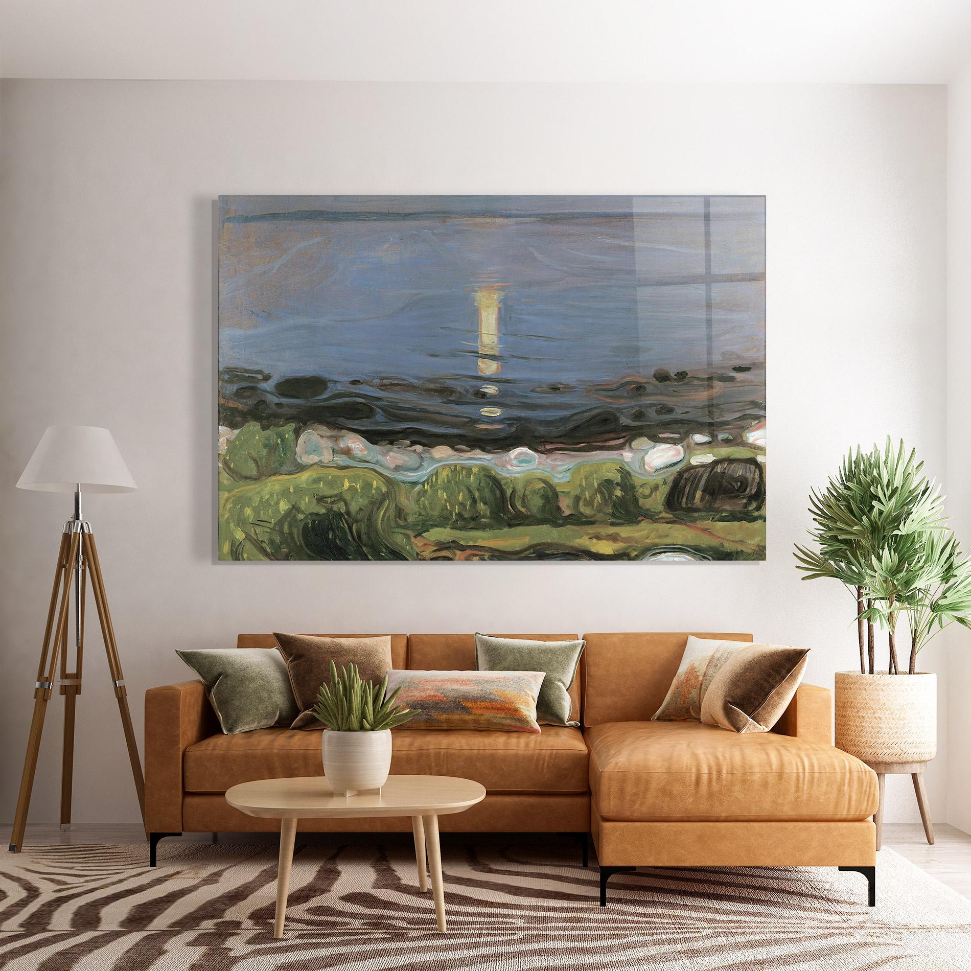 Üvegkép Summer Night Beach mockup 7