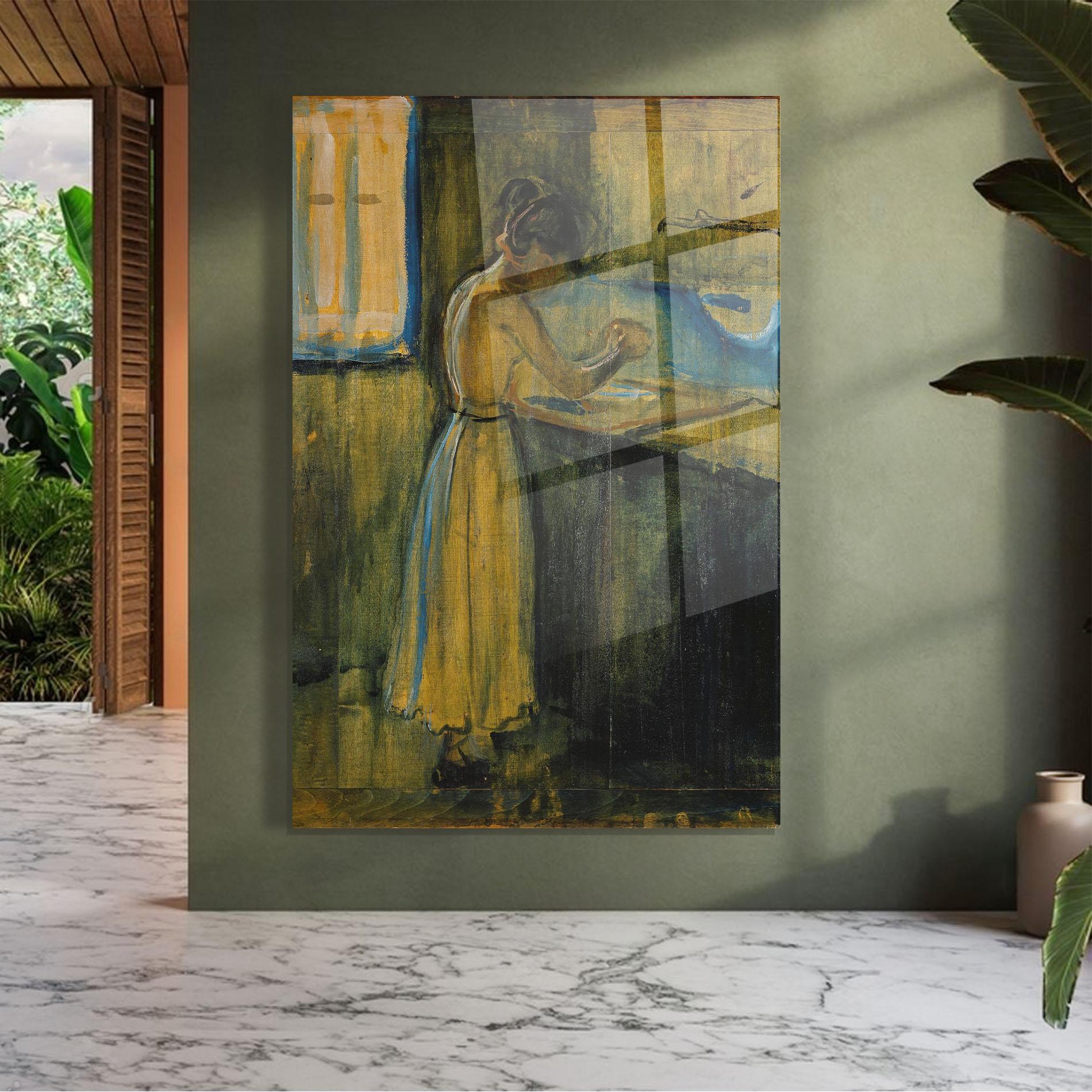 Üvegkép Woman Washing Herself mockup 7