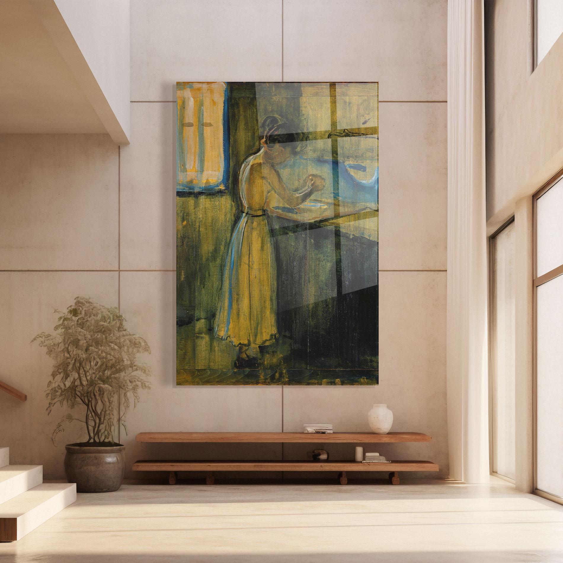 Üvegkép Woman Washing Herself mockup 8