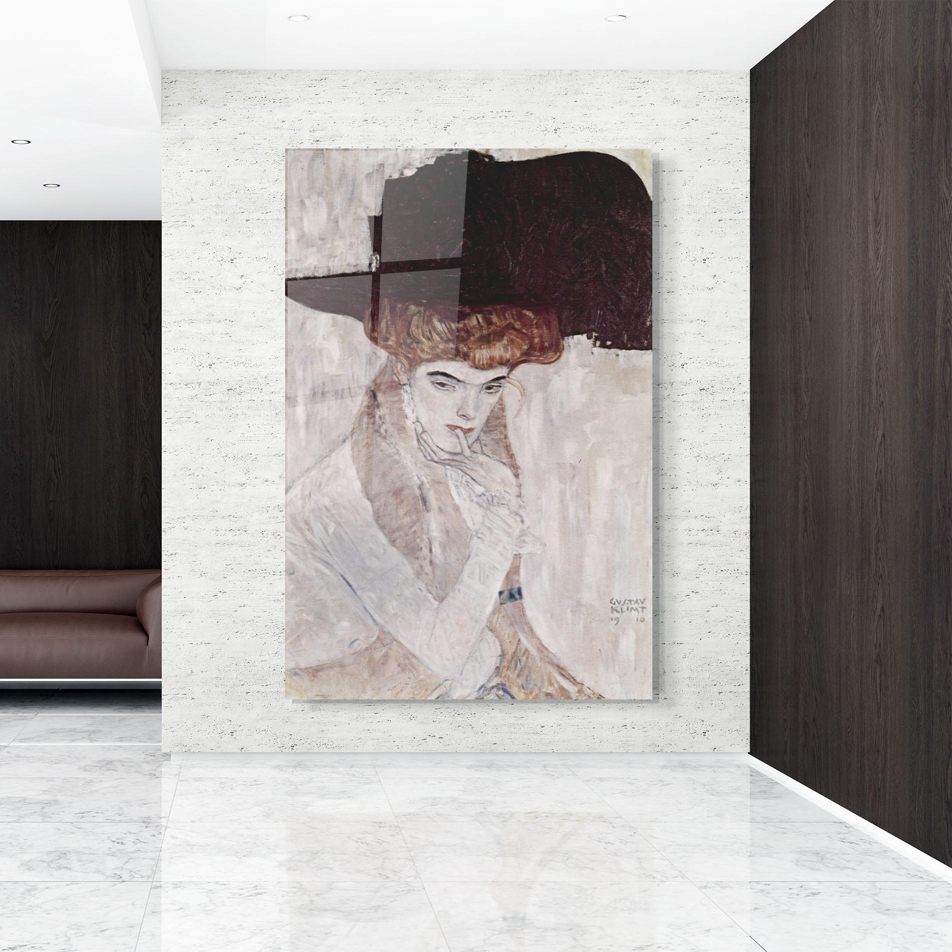 Üvegkép Klimt Woman mockup 9